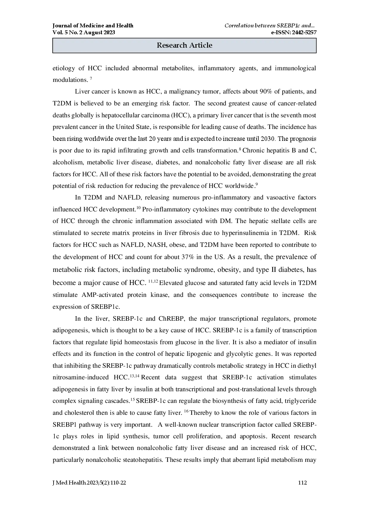 juris Correlation between SREBP 1c and Prominent Nucleoli Hepatocytes of Type 2 Diabetic Rat Model Induced by Dietylnitrosamine
