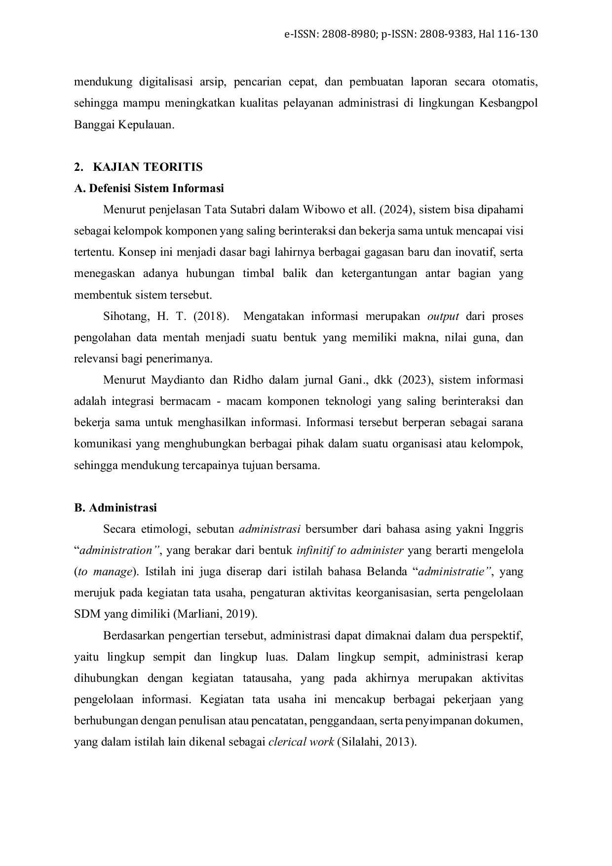 JURIS Sistem Informasi Administrasi Perkantoran pada Badan Kesatuan Bangsa dan Politik Kabupaten Banggai Kepulauan