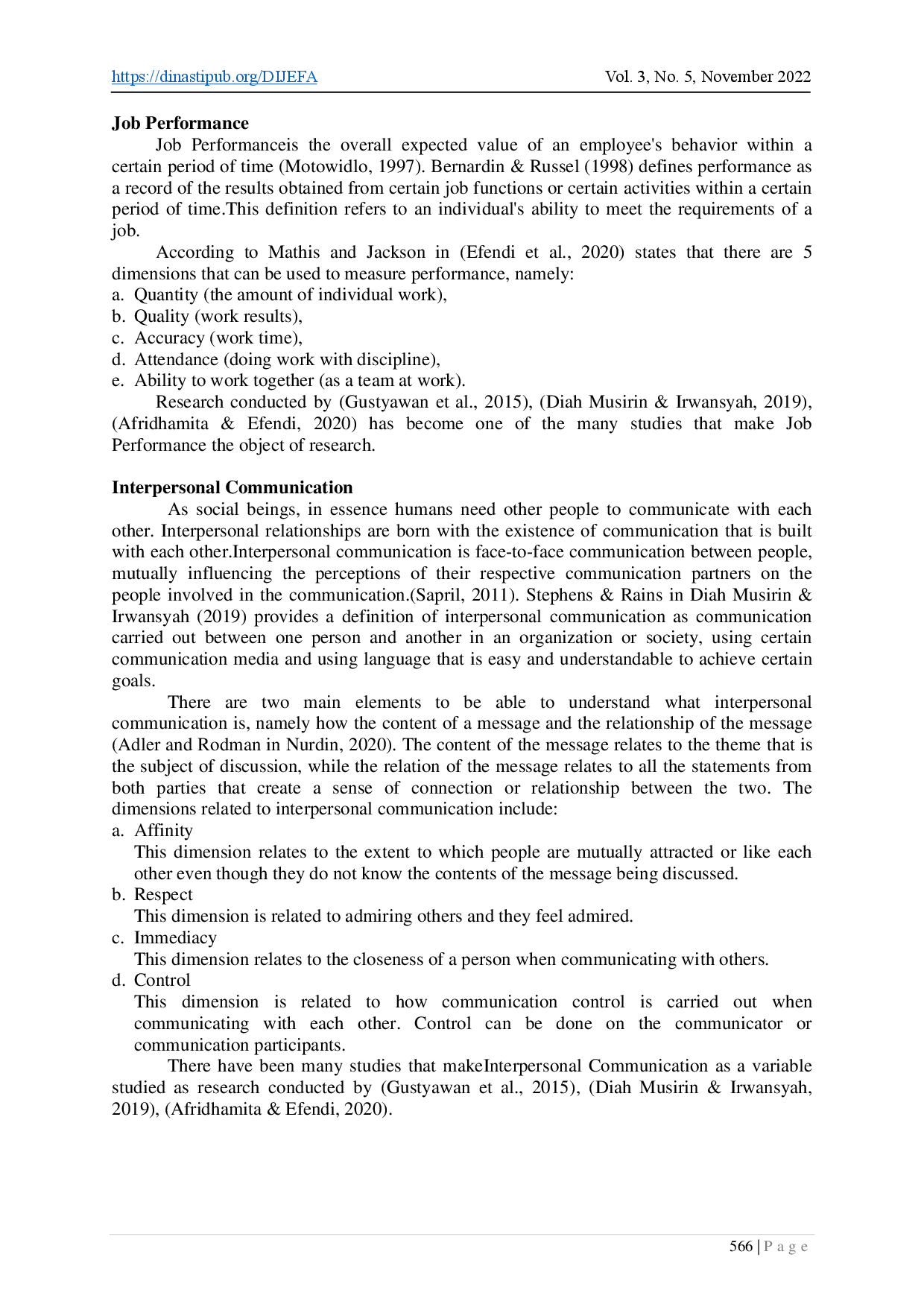 juris The Effect of Interpersonal Communication and Organizational Trust on Employee Engagement and Their Impact on Job Performance