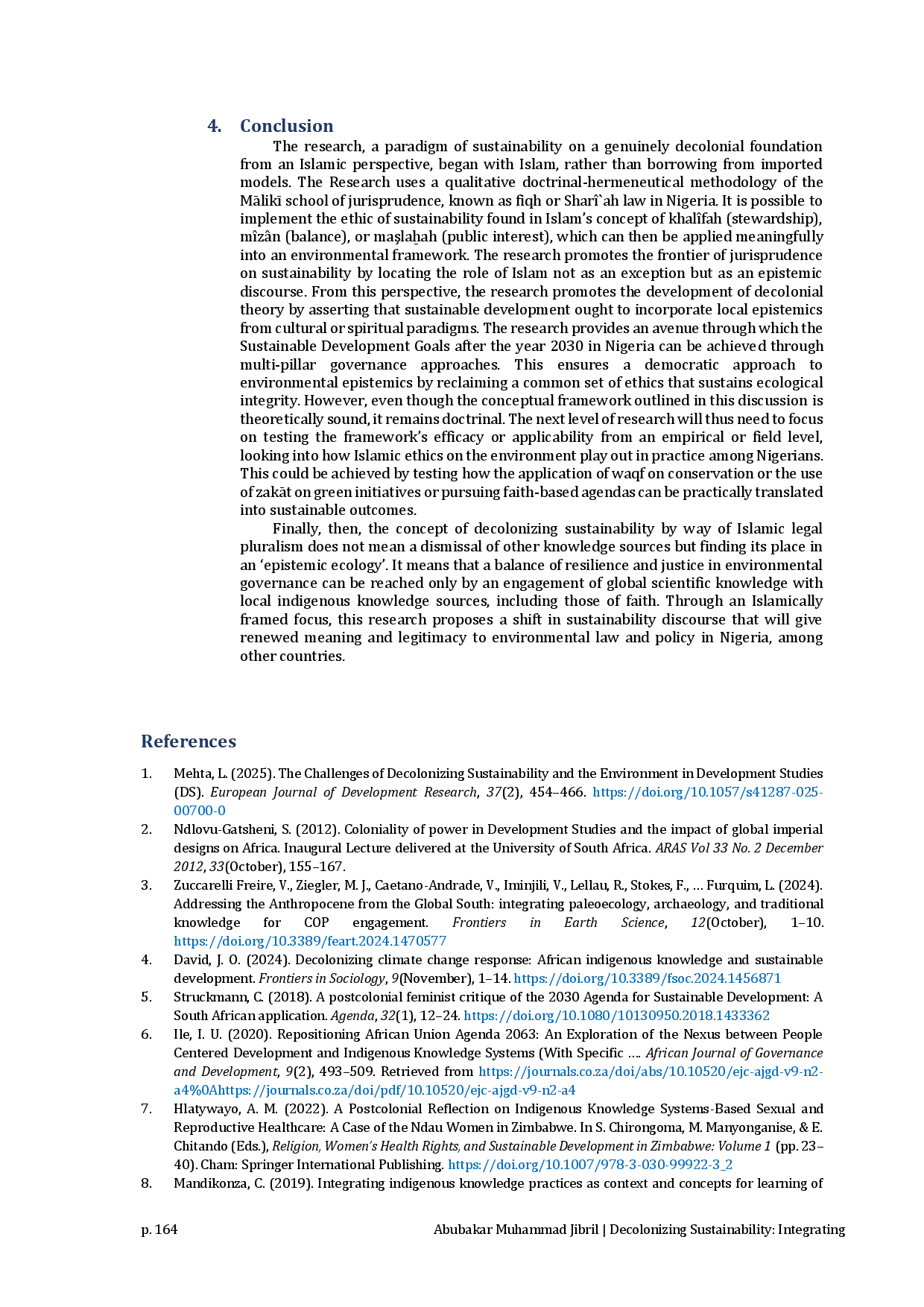 juris Decolonizing Sustainability Integrating Islamic Legal Pluralism into Post 2030 Agendas