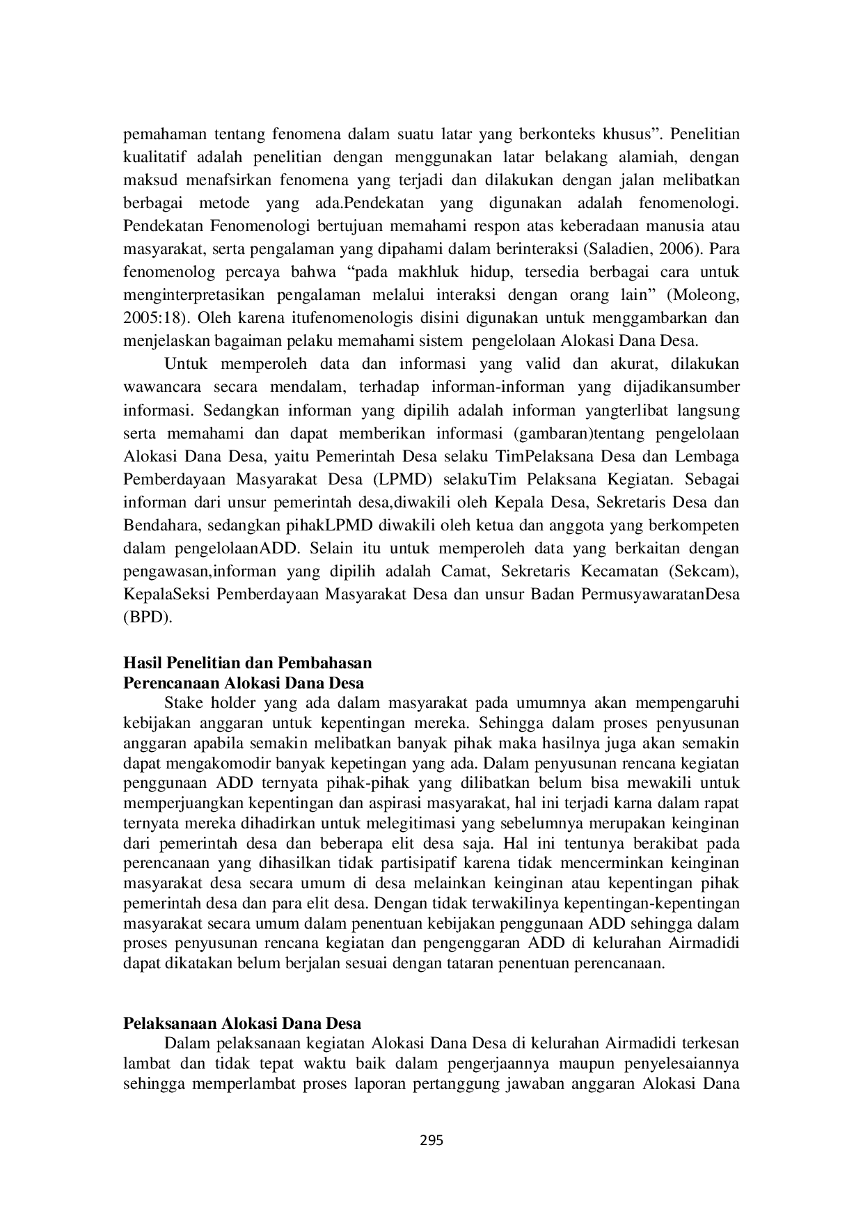 JURIS Implementasi Kebijakan Alokasi Dana Desa di Wilayah Kecamatan Airmadidi Kabupaten Minahasa Utara