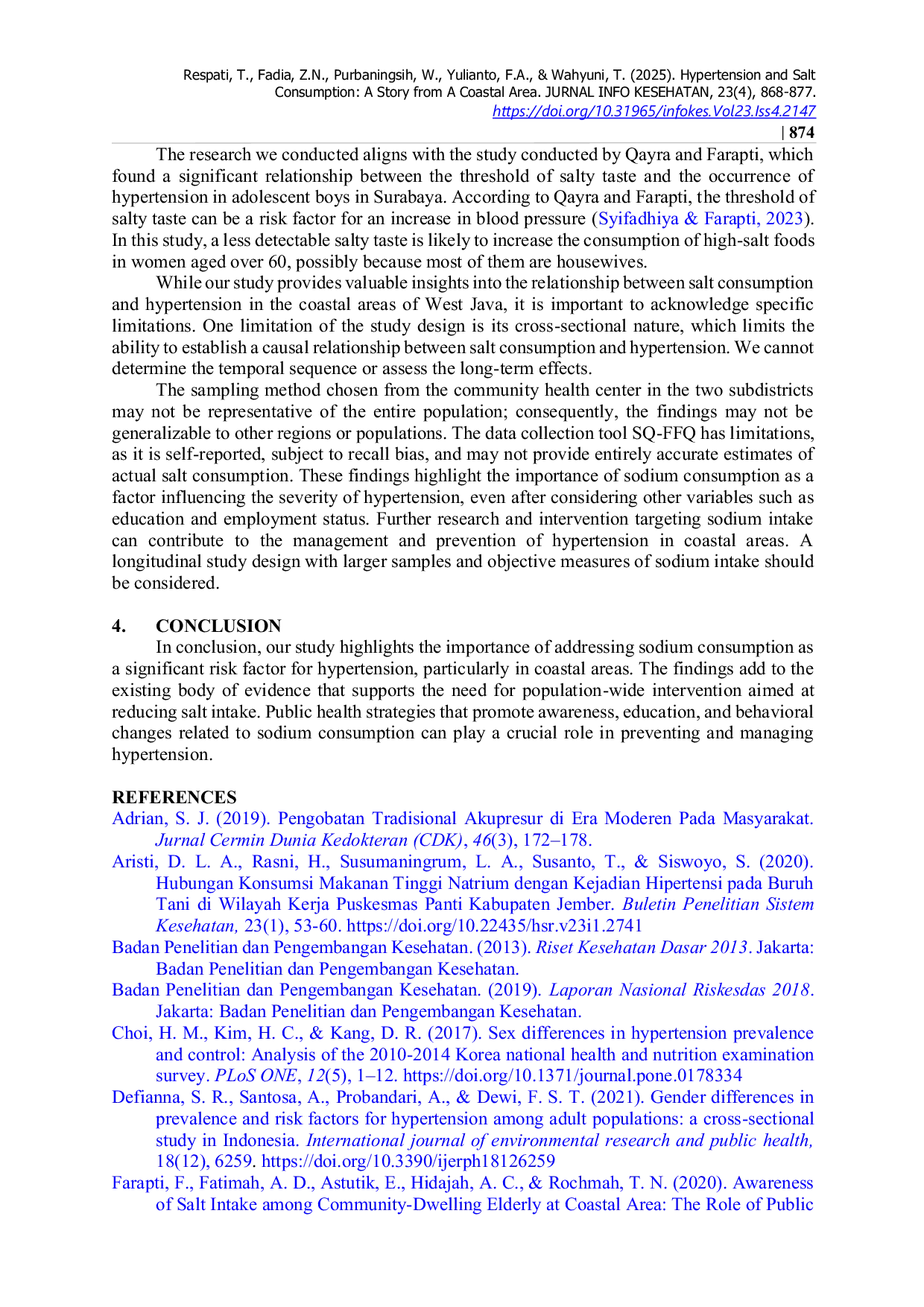 JURIS Hypertension and Salt Consumption A Story from A Coastal Area
