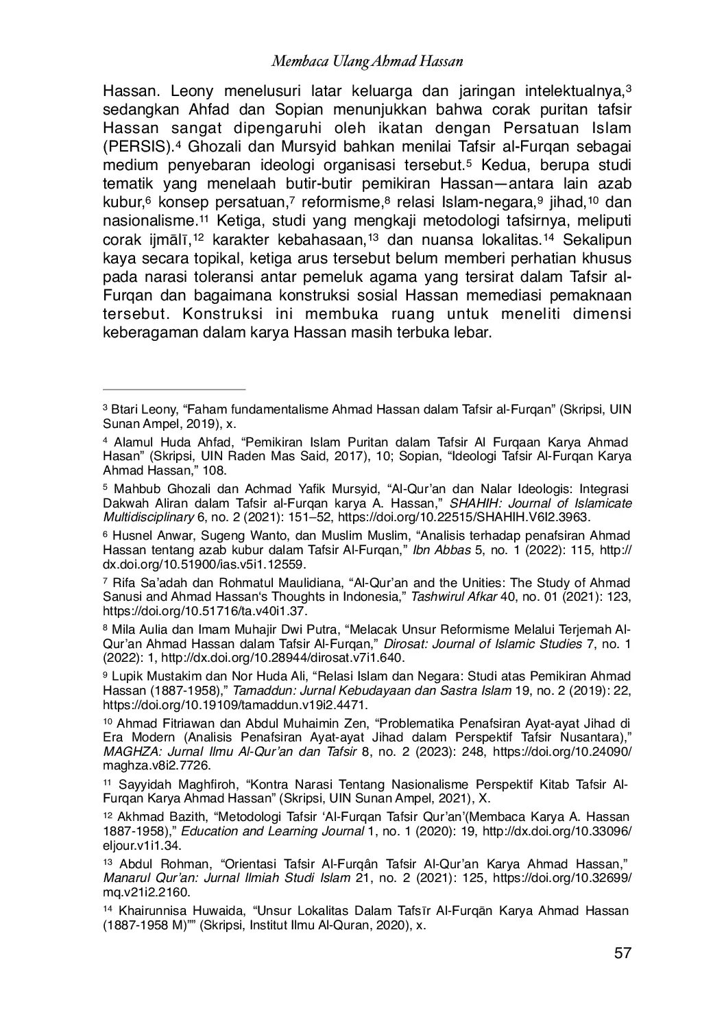 JURIS Membaca Ulang Ahmad Hassan Dialektika Ideologi Bahasa Dan Toleransi Dalam Tafsir Al Furqan