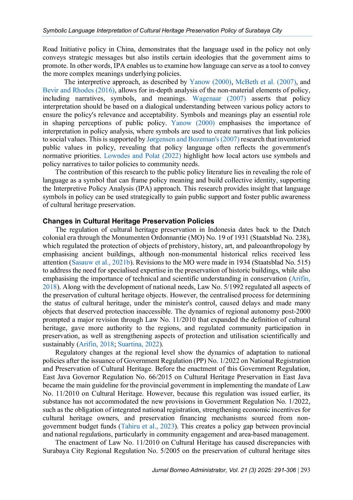 JURIS Symbolic Language Interpretation of Cultural Heritage Preservation Policy of Surabaya City