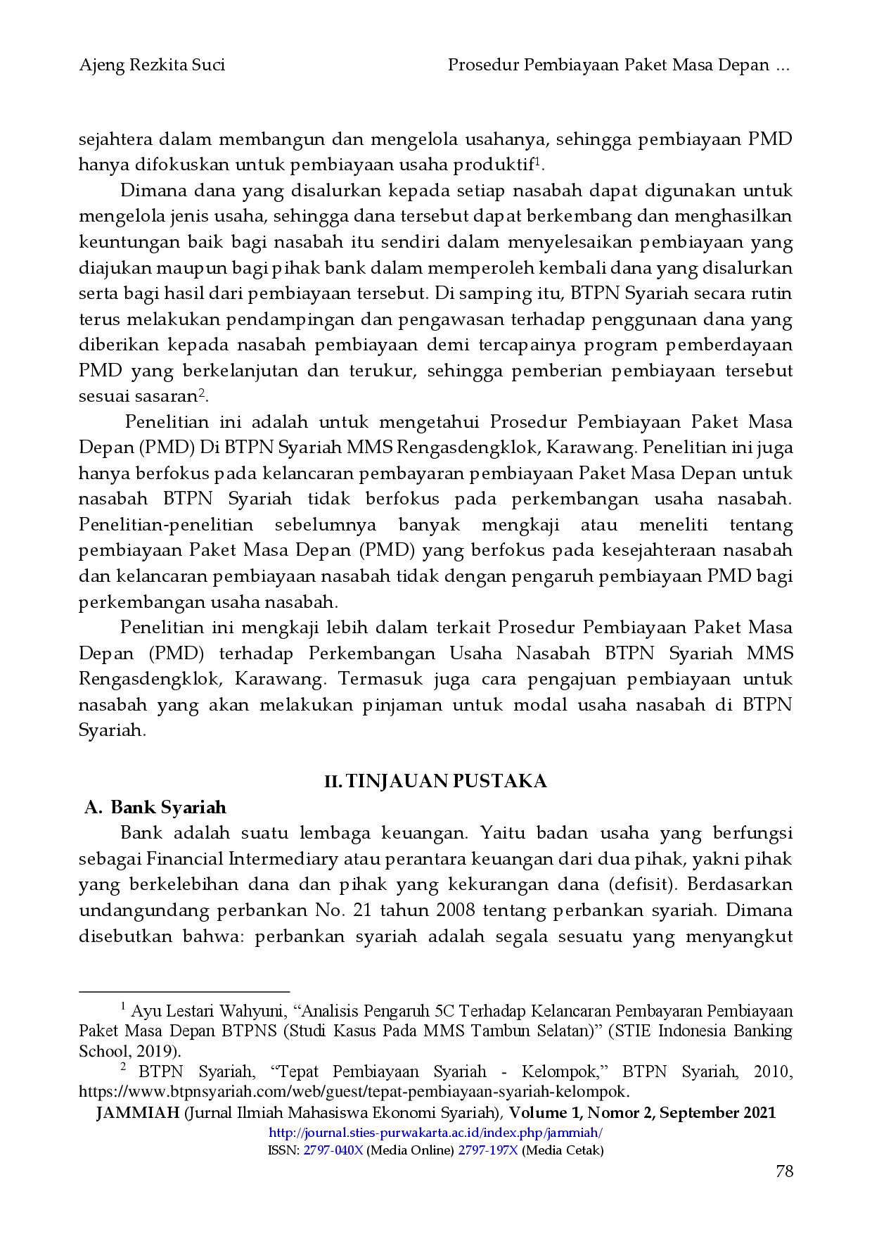 juris Prosedur Pembiayaan Paket Masa Depan PMD Di BTPN Syariah MMS Rengasdengklok Karawang