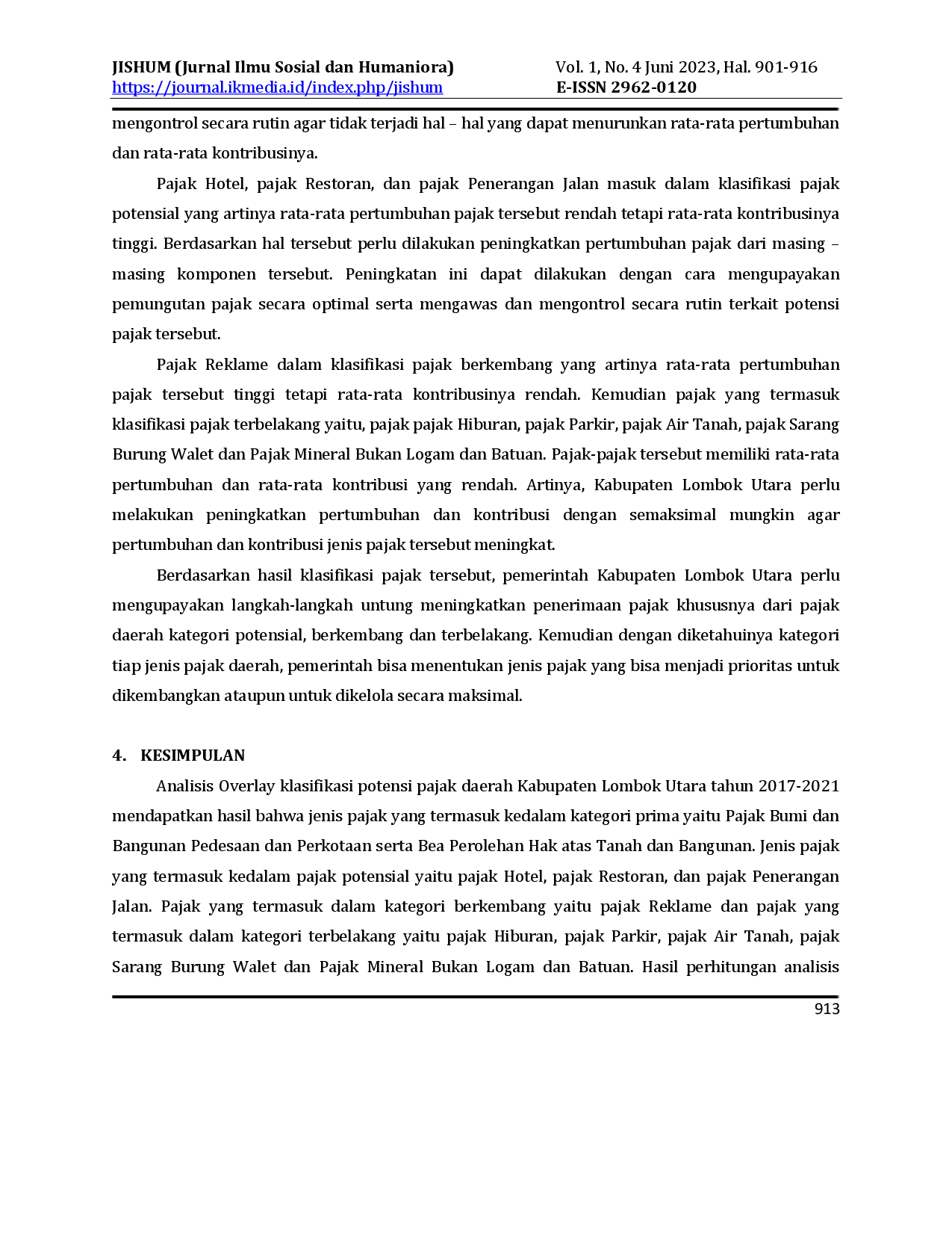 juris Analisis Overlay Potensi Pajak Daerah Sebagai Sumber Pendapatan Asli Daerah Lombok Utara Tahun 2017 2021