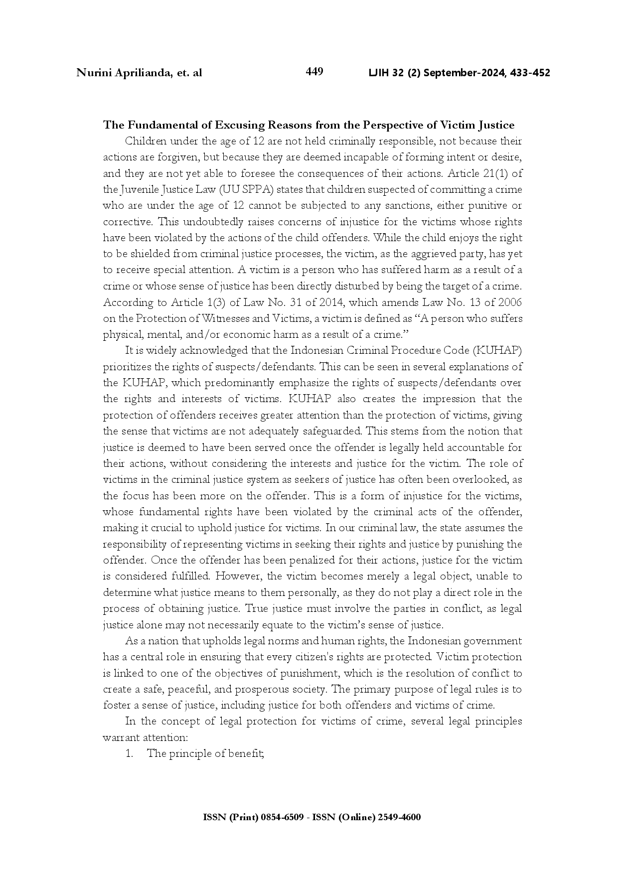 juris Excusing child offenders a victim justice perspective