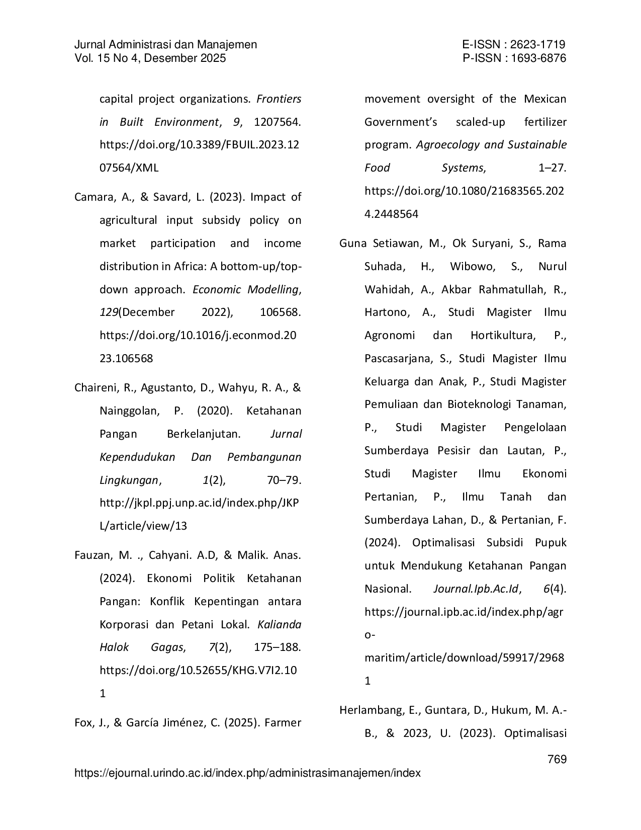 JURIS Optimalisasi Tata Kelola Pupuk Bersubsidi Strategi Pencegahan Maladministrasi Berbasis Analisis SWOT dan PESTEL