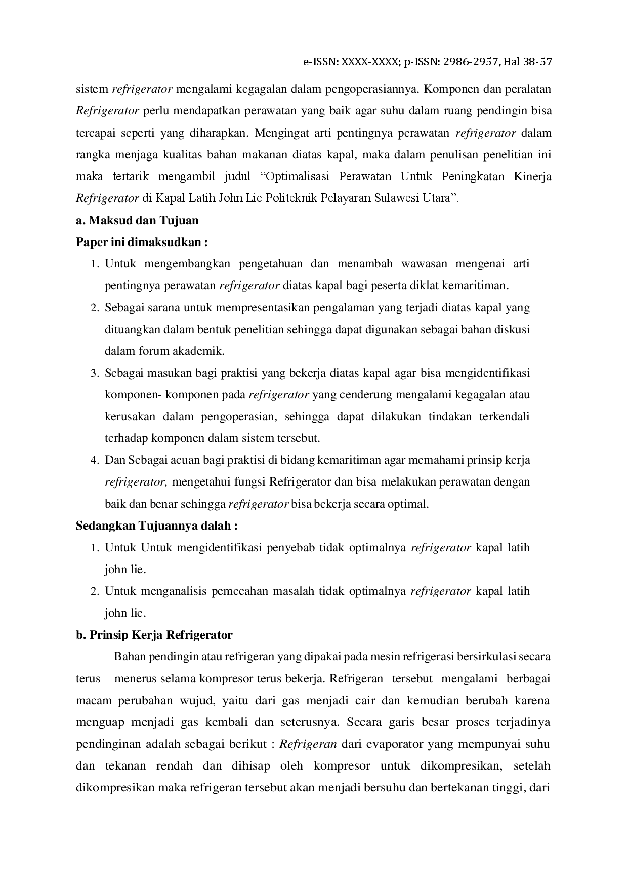 juris Latih John Lie Politeknik Pelayaran Sulawesi Utara