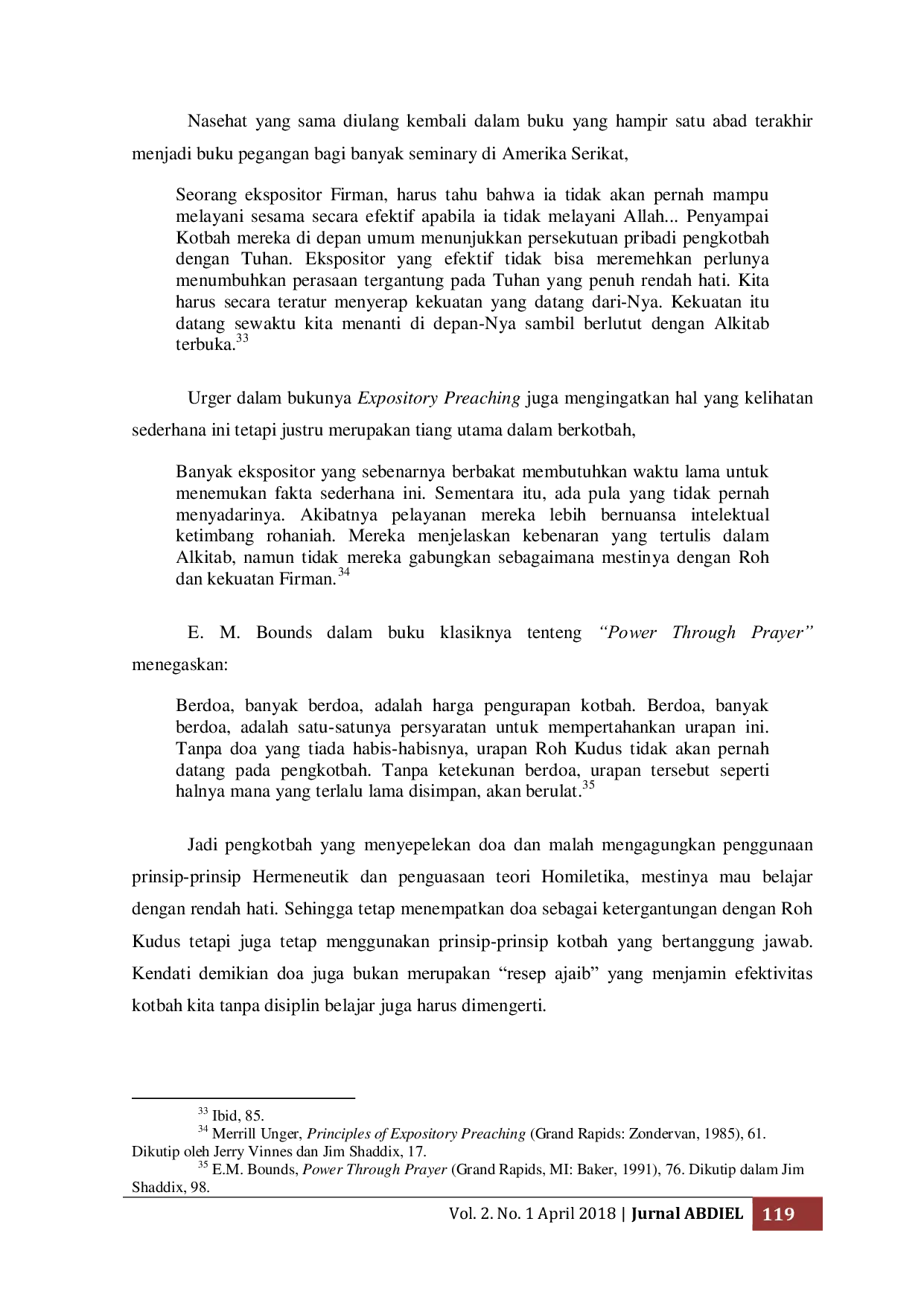 JURIS Kebergantungan Pengkotbah Terhadap Peran Roh Kudus Dalam Persiapan Dan Penyampaian Firman Tuhan