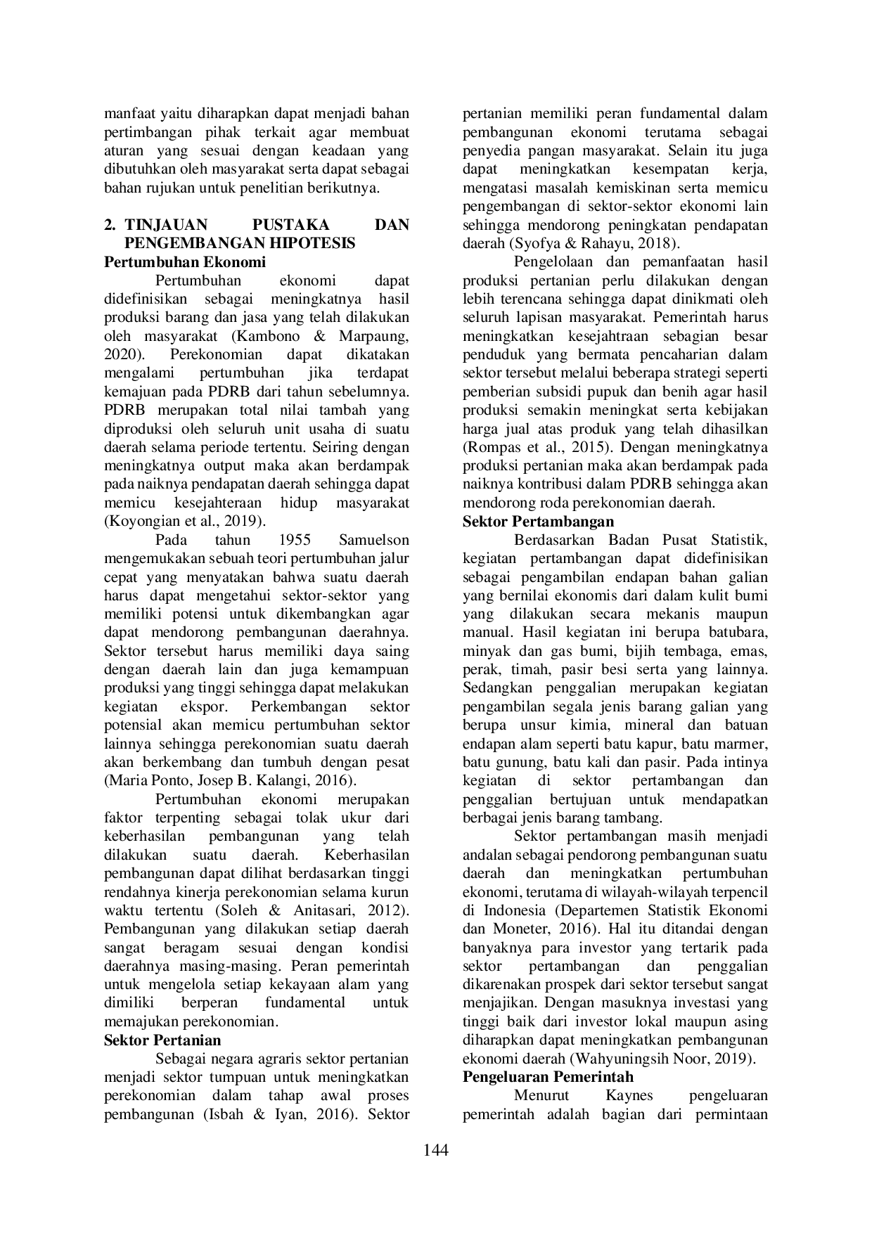 JURIS Identifikasi Faktor Faktor Penentu Pertumbuhan Ekonomi Kabupaten Trenggalek Tahun 2010 2020