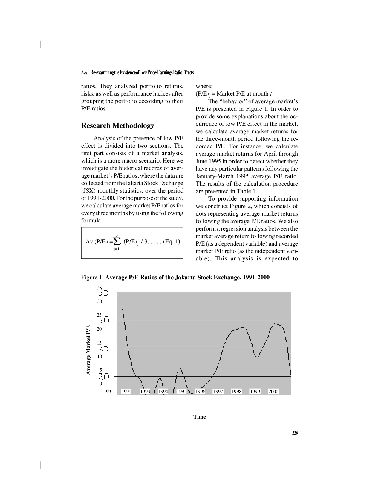 juris RE EXAMINING THE EXISTENCE OF LOW PRICE EARNINGS RATIO EFFECTS A Descriptive Approach to the Case of Indonesian Stock Market