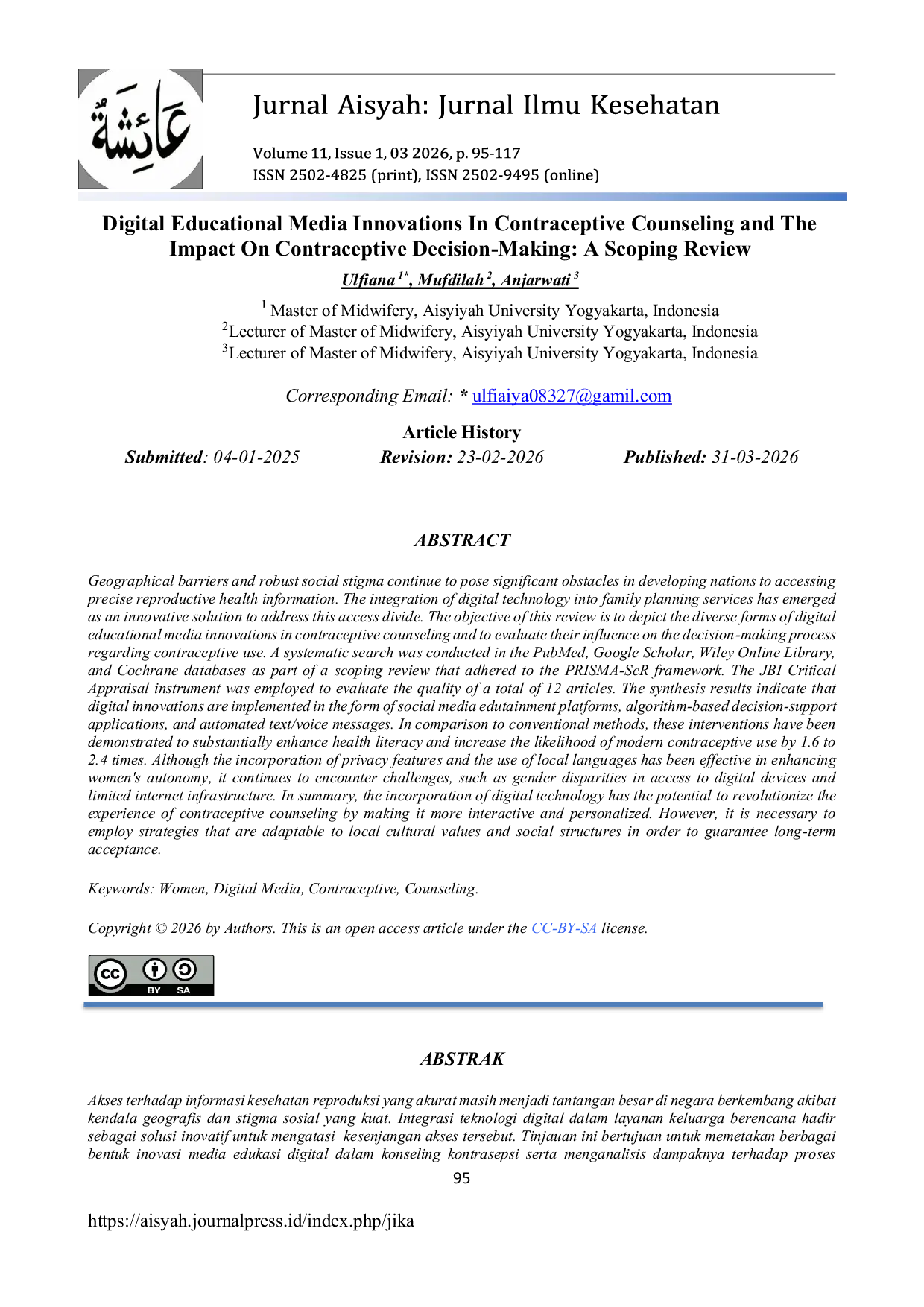 JURIS Digital Educational Media Innovations In Contraceptive Counseling and The Impact On Contraceptive Decision Making A Scoping Review