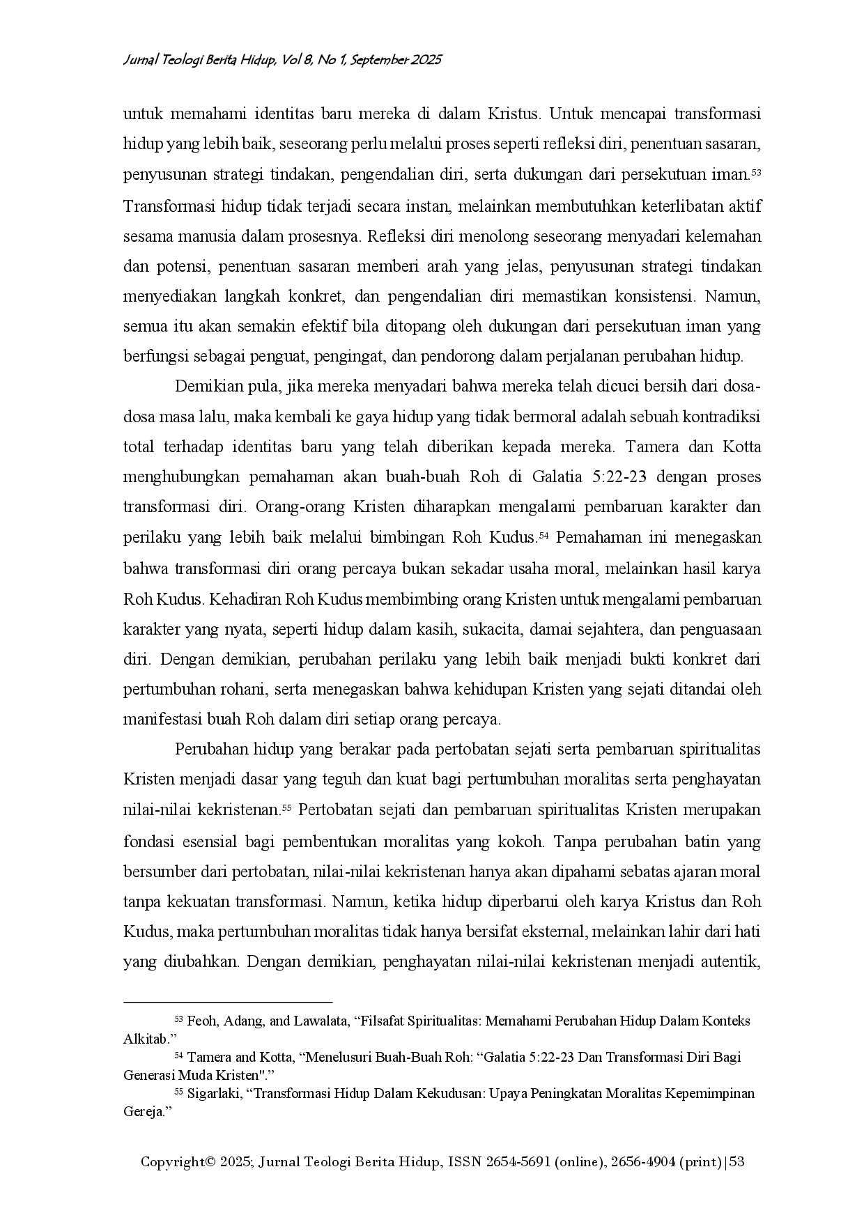 juris Transformasi Ilahi Di Tengah Dekadensi Moral Tafsir Pentakostal Atas 1 Korintus 6 11