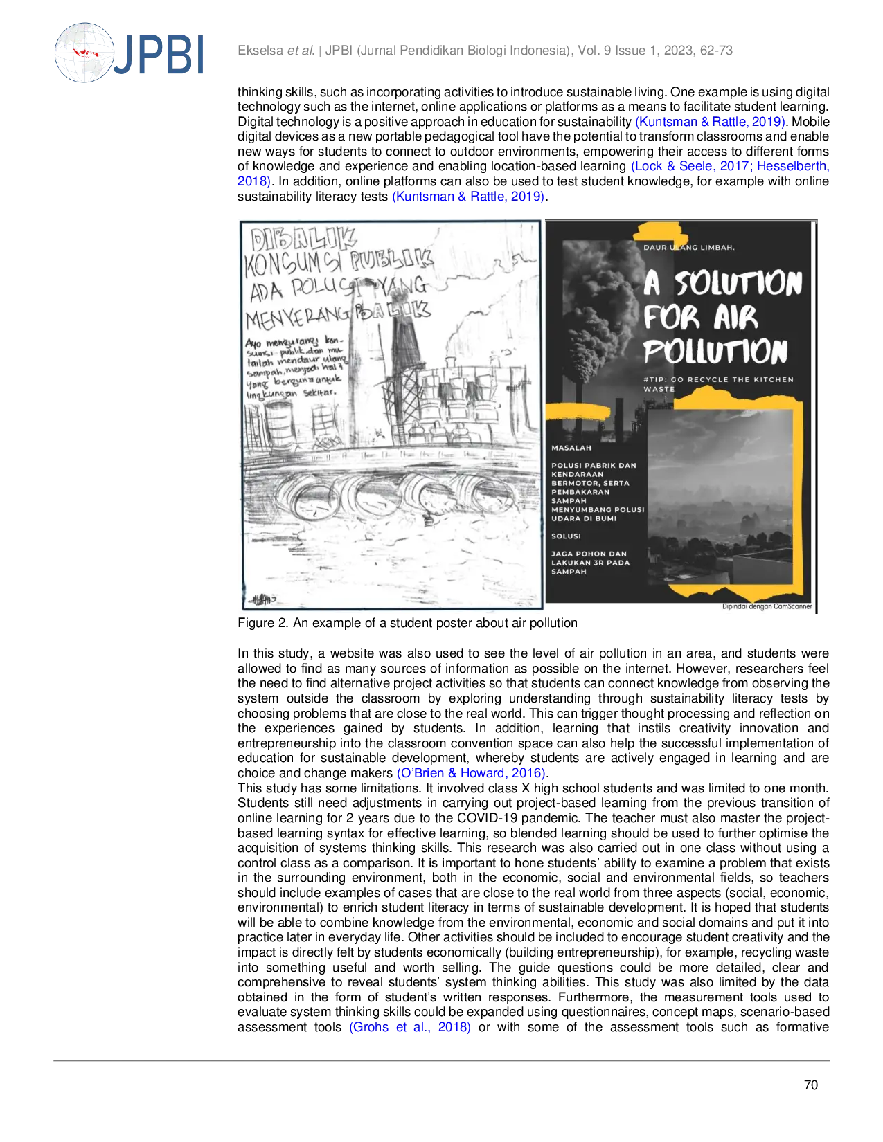 JURIS Developing system thinking skills through project based learning loaded with education for sustainable development