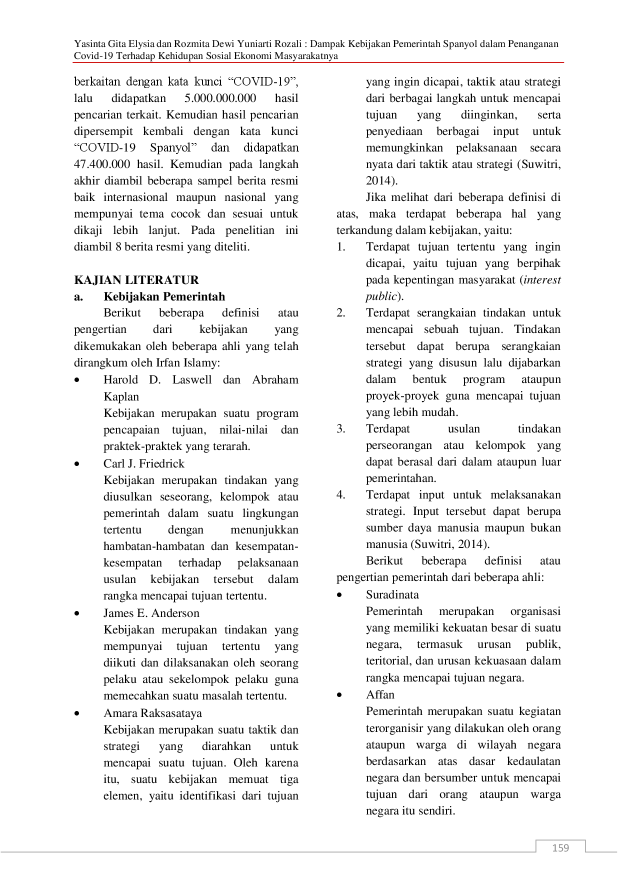 juris Dampak Kebijakan Pemerintah Spanyol dalam Penanganan Covid 19 terhadap Kehidupan Sosial Ekonomi Masyarakatnya