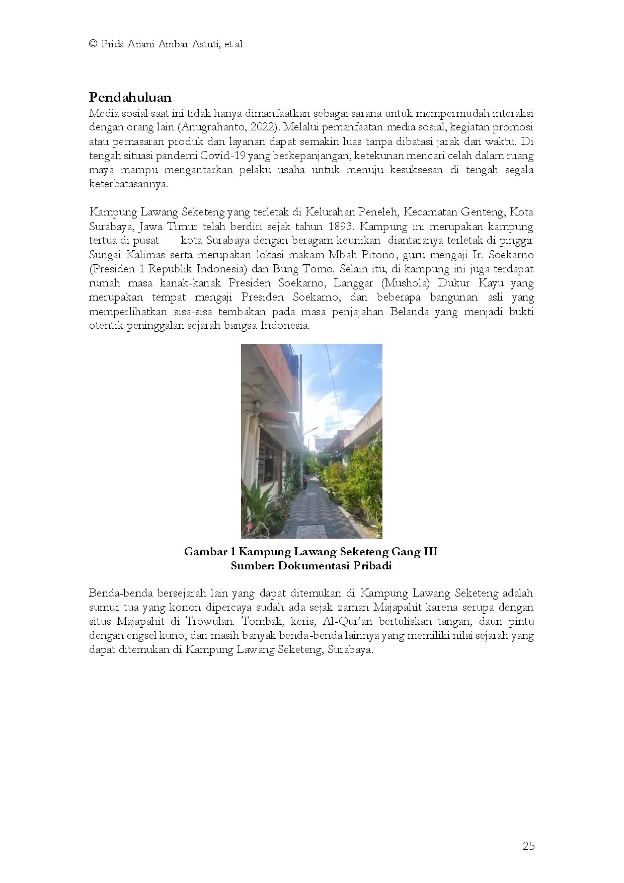 juris Optimization of Social Media as Media Promotion of Historial Tourist Destination in Surabaya