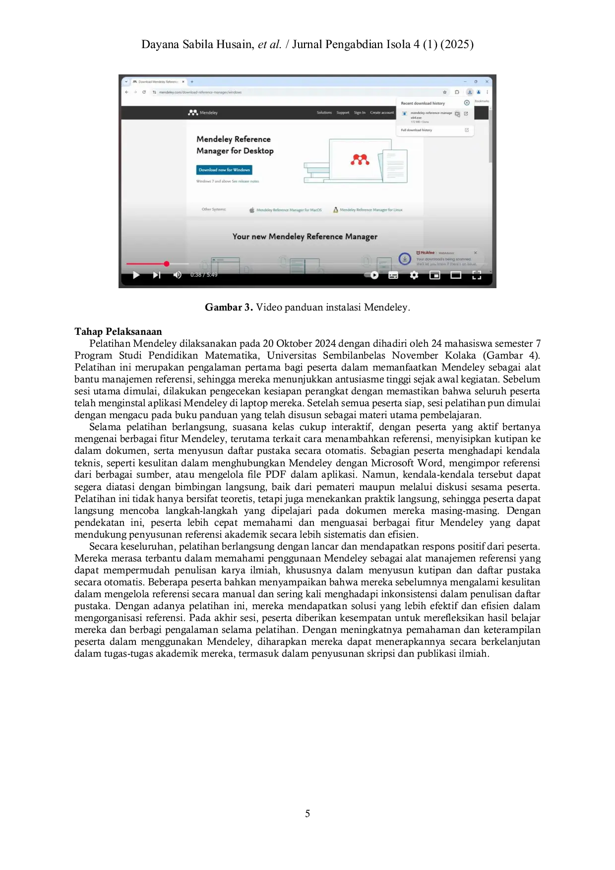 JURIS Mendeley Training as a Solution to Enhance Compliance with Citation Rules in Scientific Writing Pelatihan Mendeley Sebagai Upaya Untuk Meningkatkan Kepatuhan Terhadap Kaidah Pengutipan dalam Penulisa