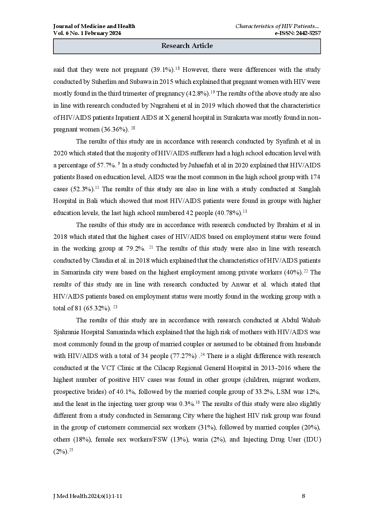 juris Characteristics of HIV Patients in Mimika Regency Papua in 2019