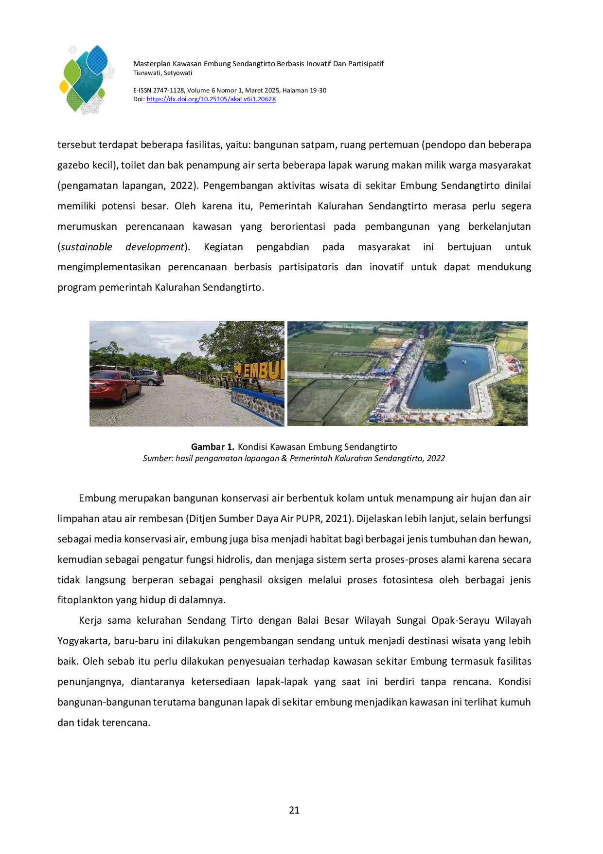 JURIS Masterplan Kawasan Embung Sendangtirto Berbasis Inovatif Dan Partisipatif