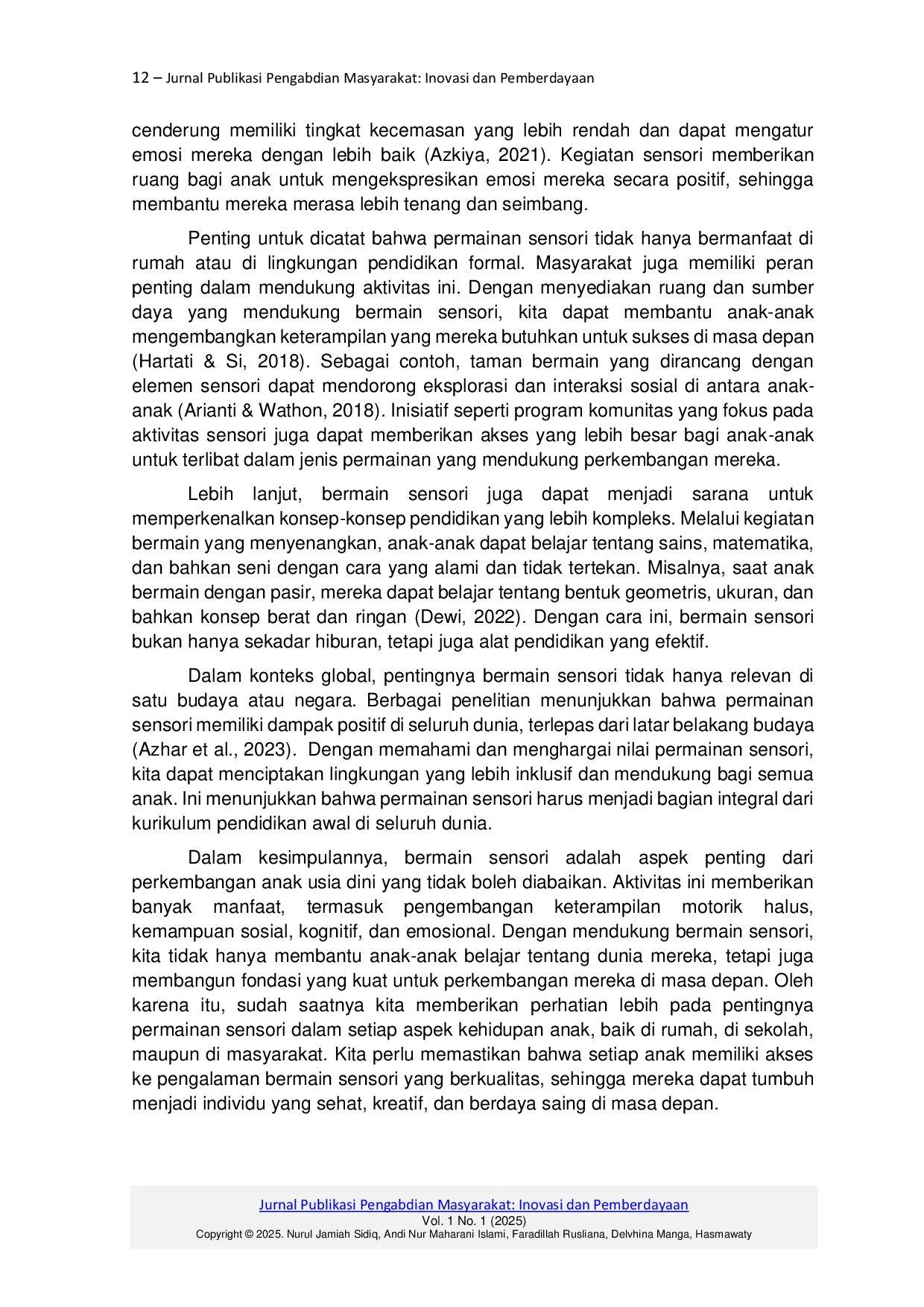 JURIS Pentingnya Bermain Sensori untuk Perkembangan Anak Usia Dini