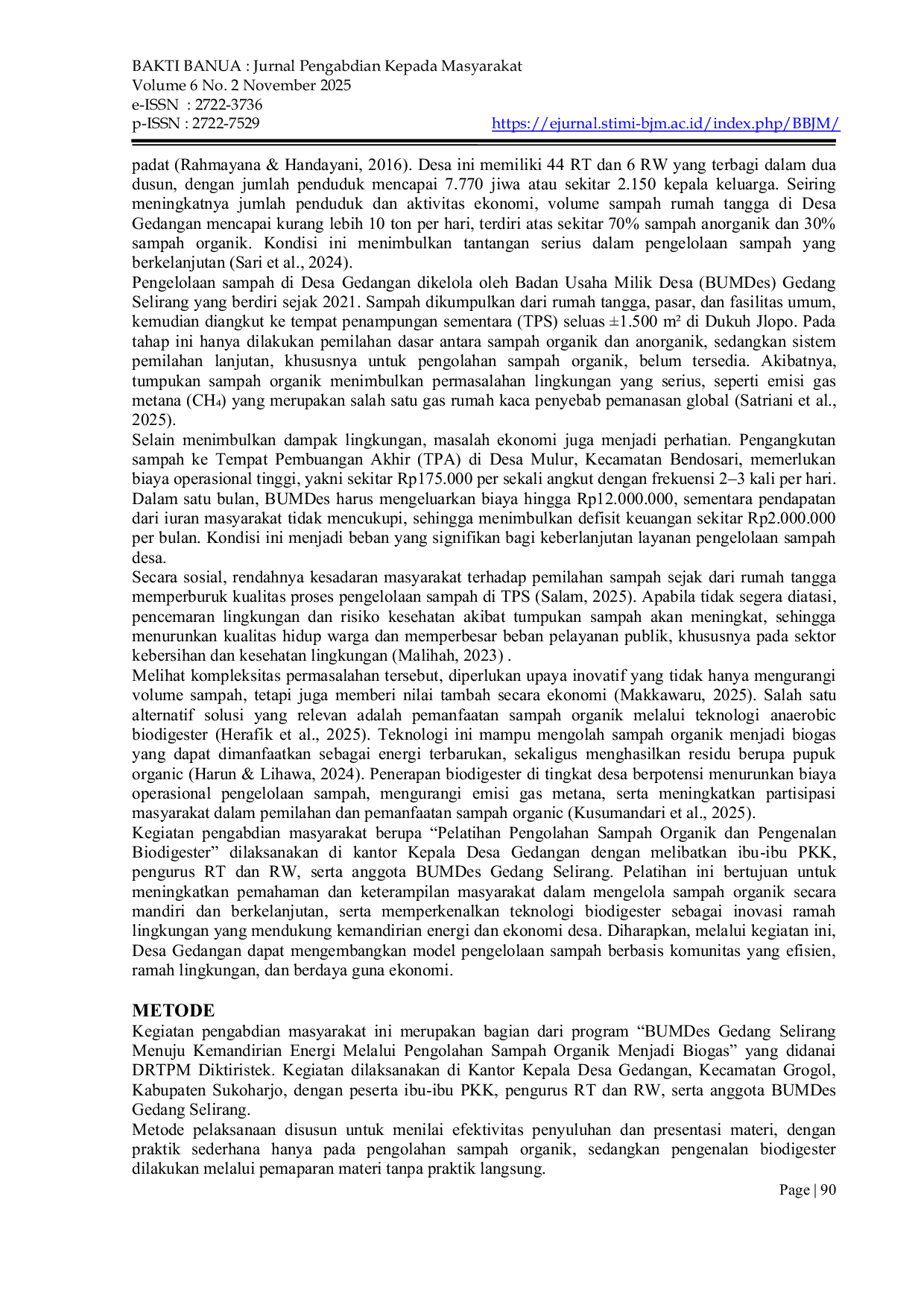 JURIS Pelatihan Pengolahan Sampah Organik Dan Pengenalan Biodigester