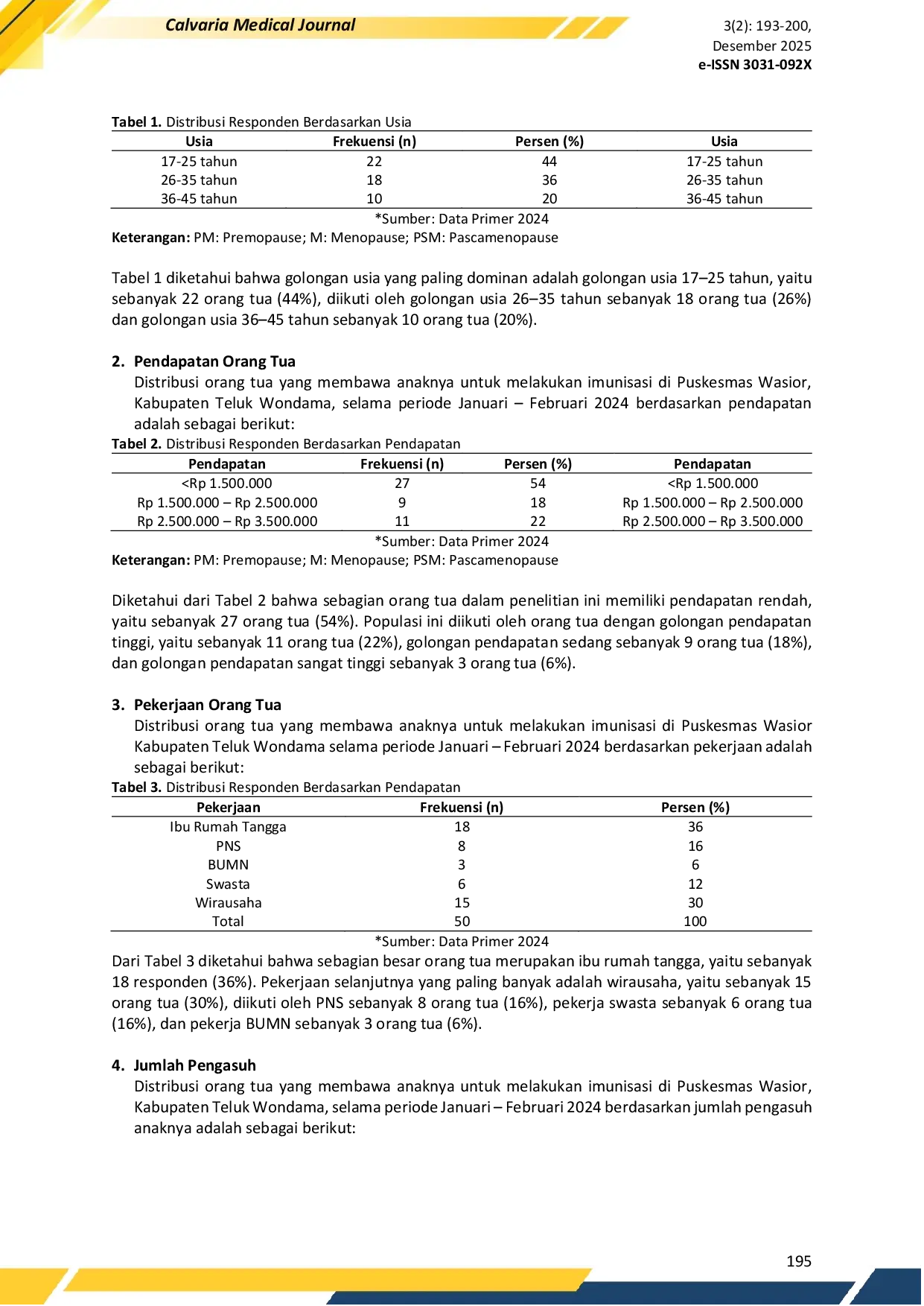 JURIS Pengaruh Penggunaan Teknologi Informasi Berbasis Seluler Terhadap Peningkatan Kehadiran Balita Dan Orang Tua Untuk Imunisasi Di Puskesmas Wasior