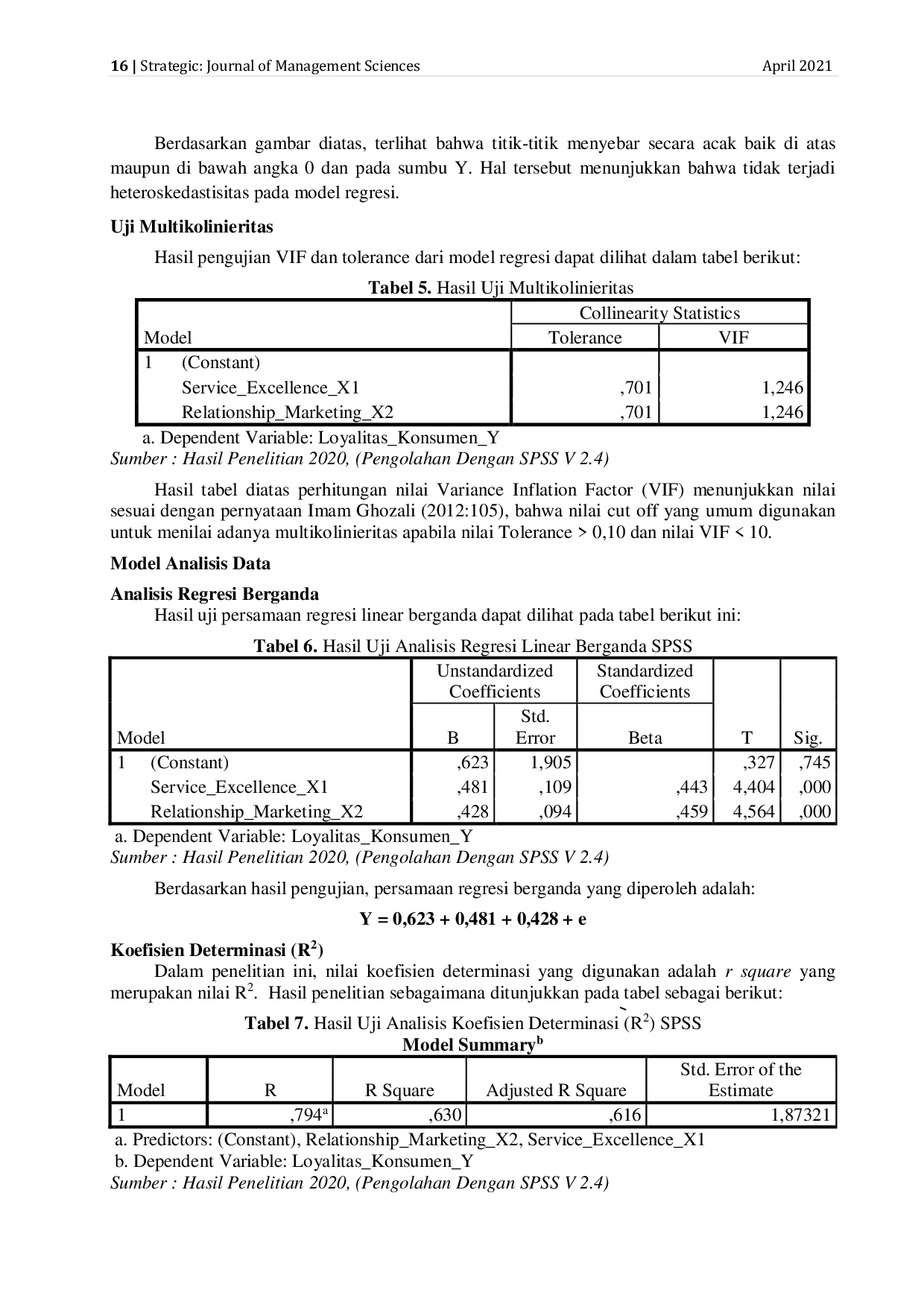 JURIS Pengaruh Service Excellence Dan Relationship Marketing Terhadap Loyalitas Konsumen Pada Cv Bersinar Pematangsiantar