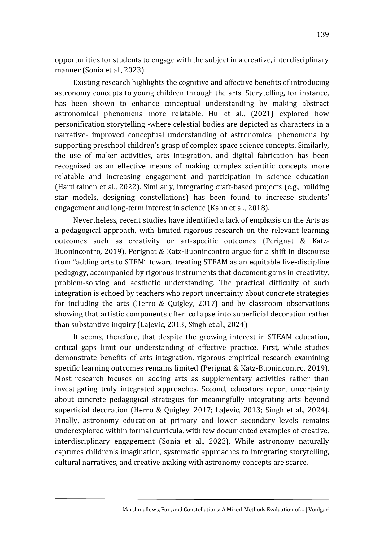 JURIS Marshmallows Fun and Constellations A Mixed Methods Evaluation of a STEAM Astronomy Workshop