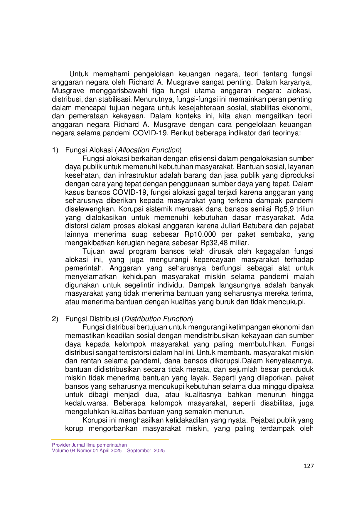 JURIS Analisis Dinamika Pengelolaan Keuangan Negara Akibat Kasus Korupsi Bantuan Sosial Covid19