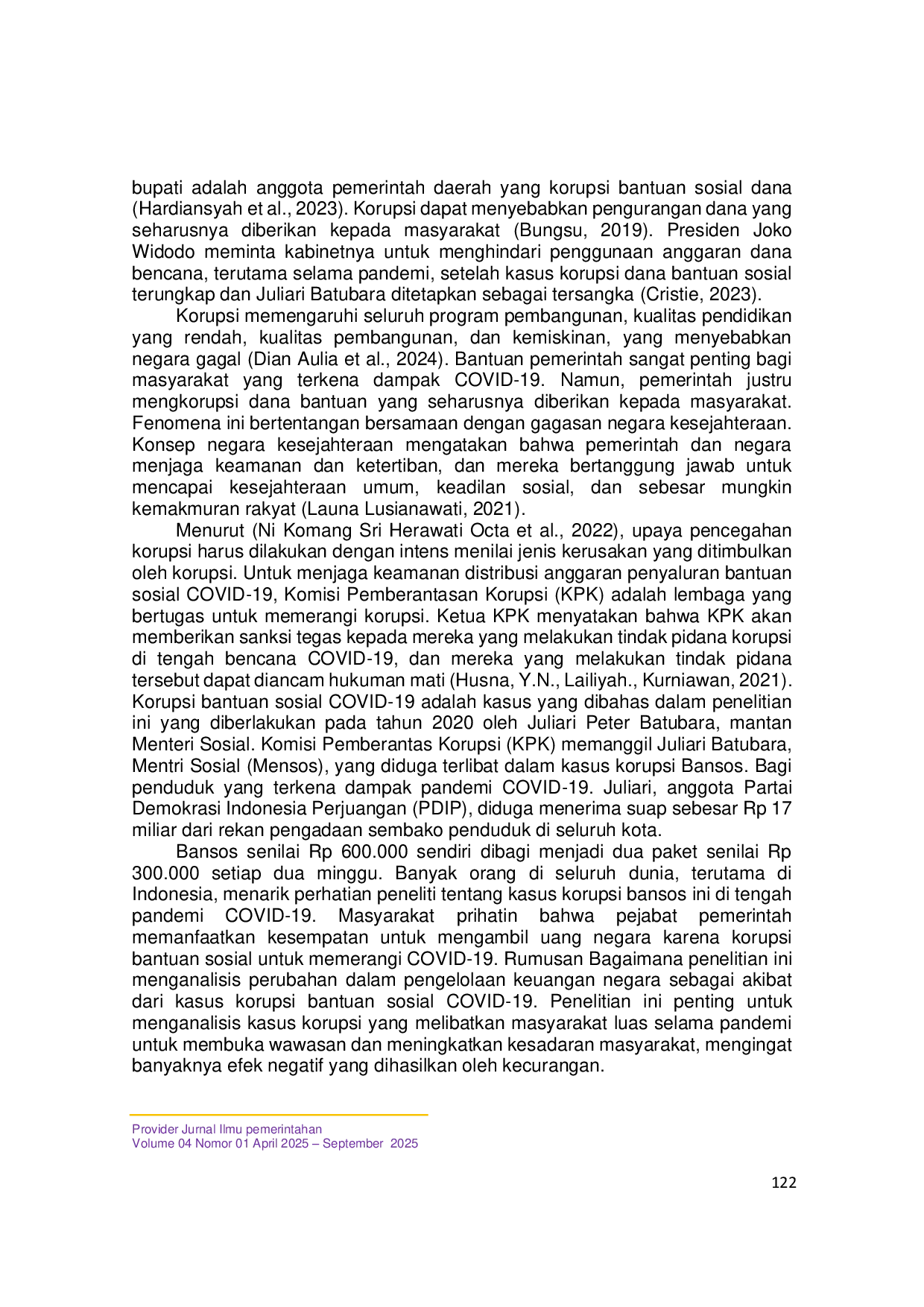 JURIS Analisis Dinamika Pengelolaan Keuangan Negara Akibat Kasus Korupsi Bantuan Sosial Covid19