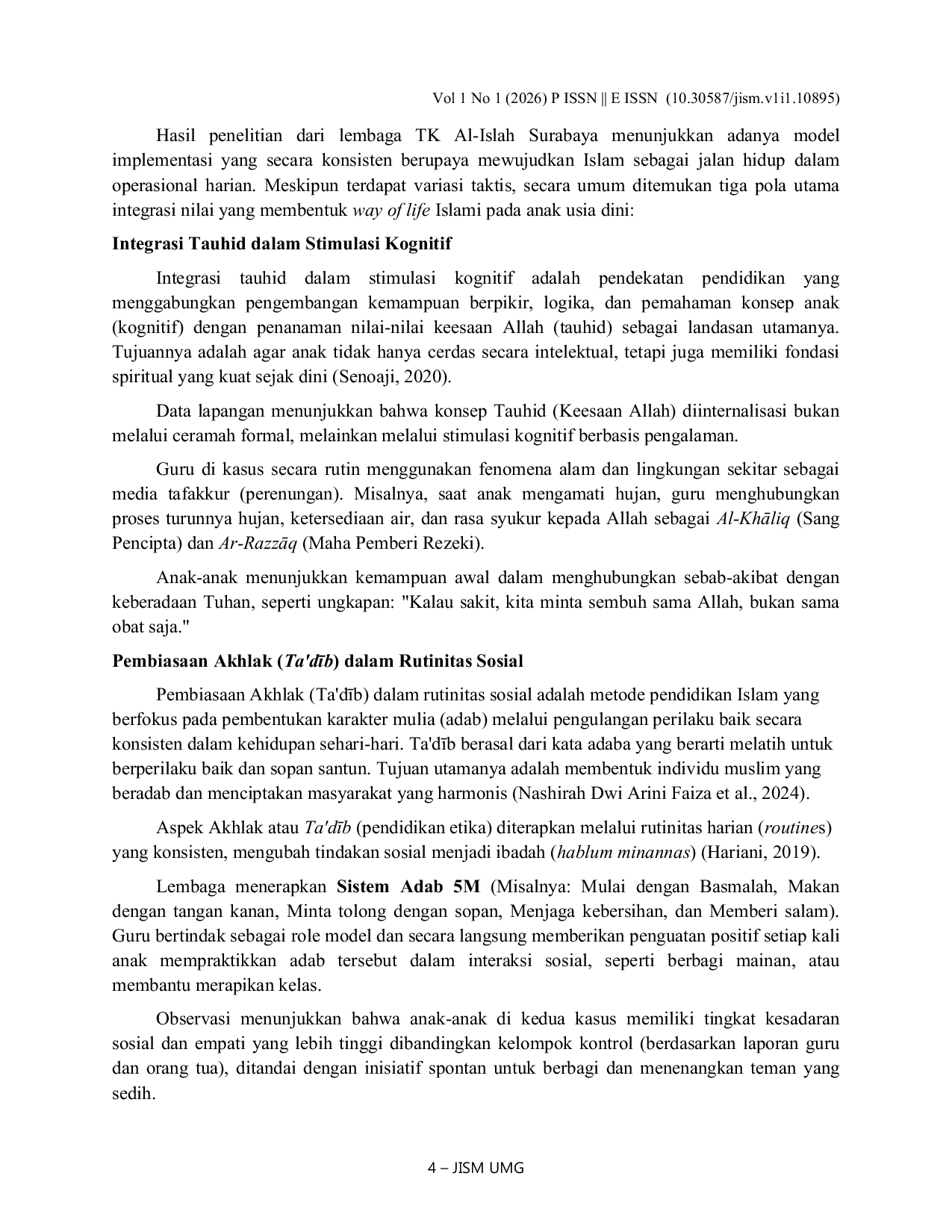 JURIS Islam sebagai Jalan Hidup dalam Konteks Pendidikan Anak Usia Dini