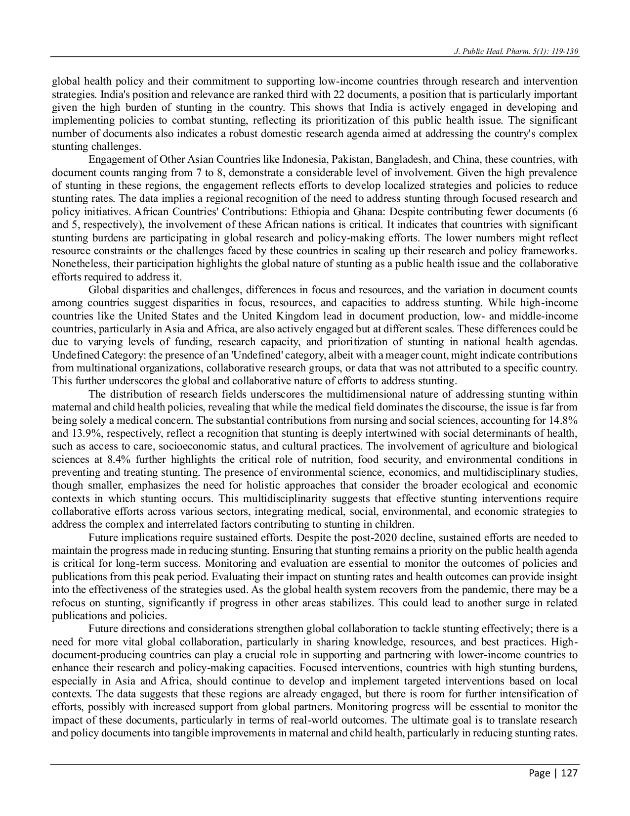JURIS A Systematic Review of Maternal and Child Health Policies in Addressing Stunting Trends and Challenges