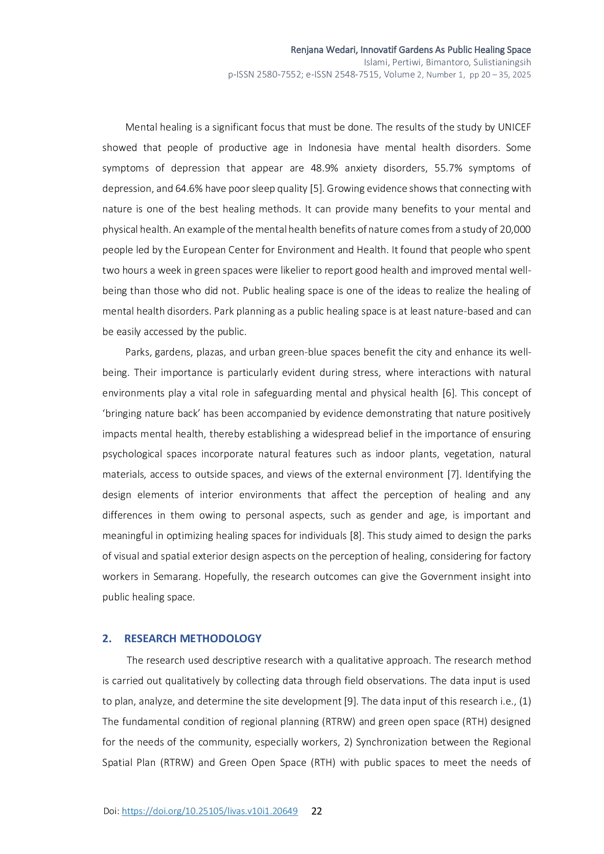JURIS Renjana Wedari Innovative Gardens as Public Healing Space