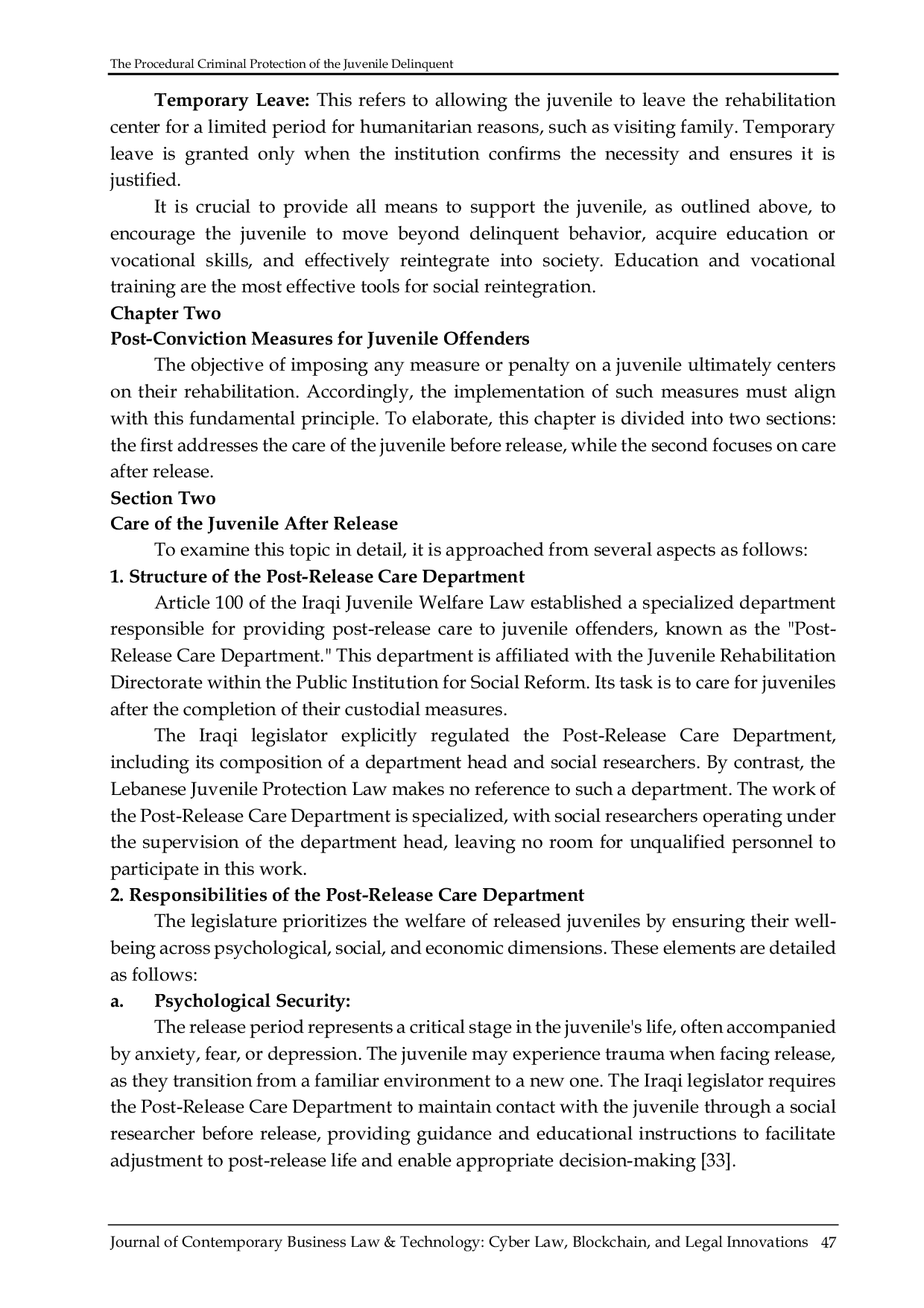 JURIS The Procedural Criminal Protection of the Juvenile Delinquent