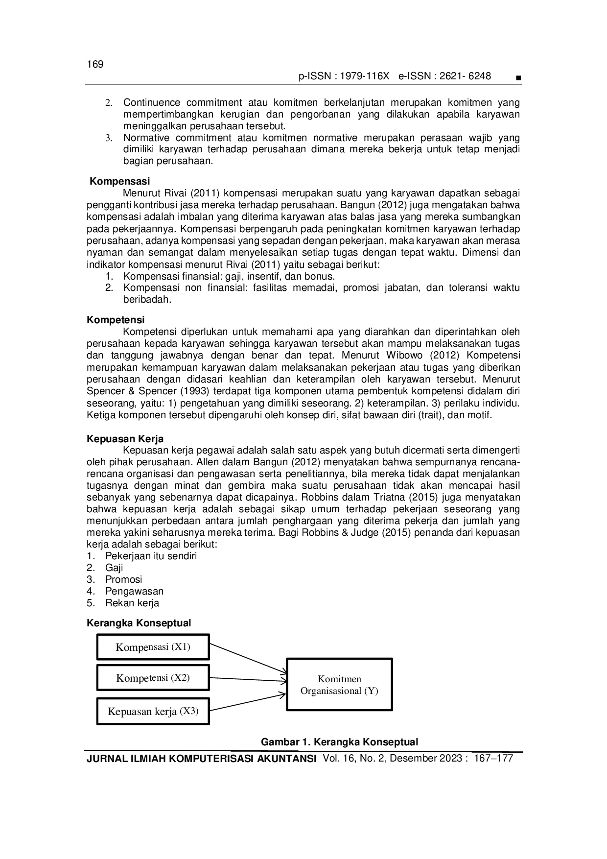 JURIS Pengaruh Kompensasi Kompetensi dan Kepuasan Kerja terhadap Komitmen Organisasional studi pada PT Pos Indonesia cabang Erlangga Semarang