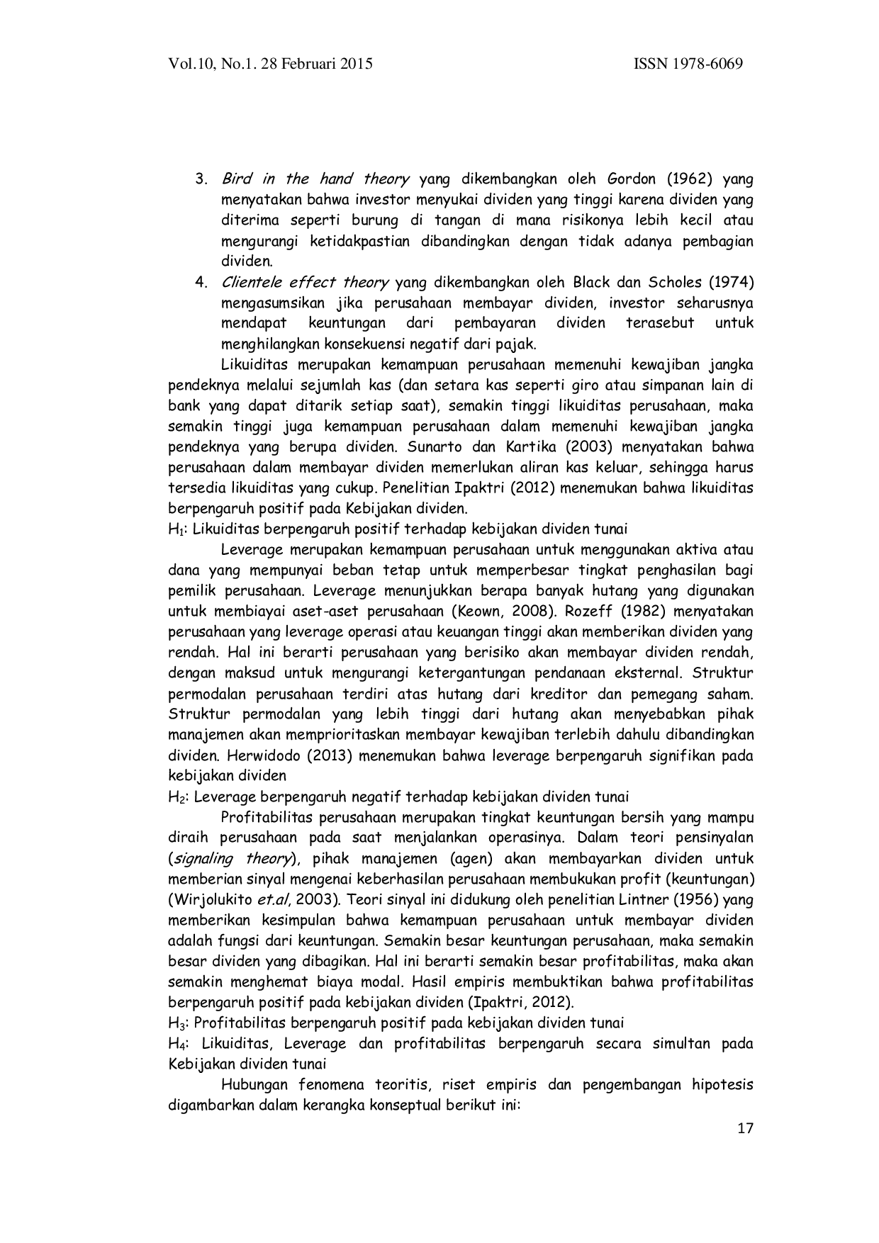 JURIS Analisis Likuiditas Leverage Dan Profitabilitas Sebagai Penentu Kebijakan Dividen Tunai