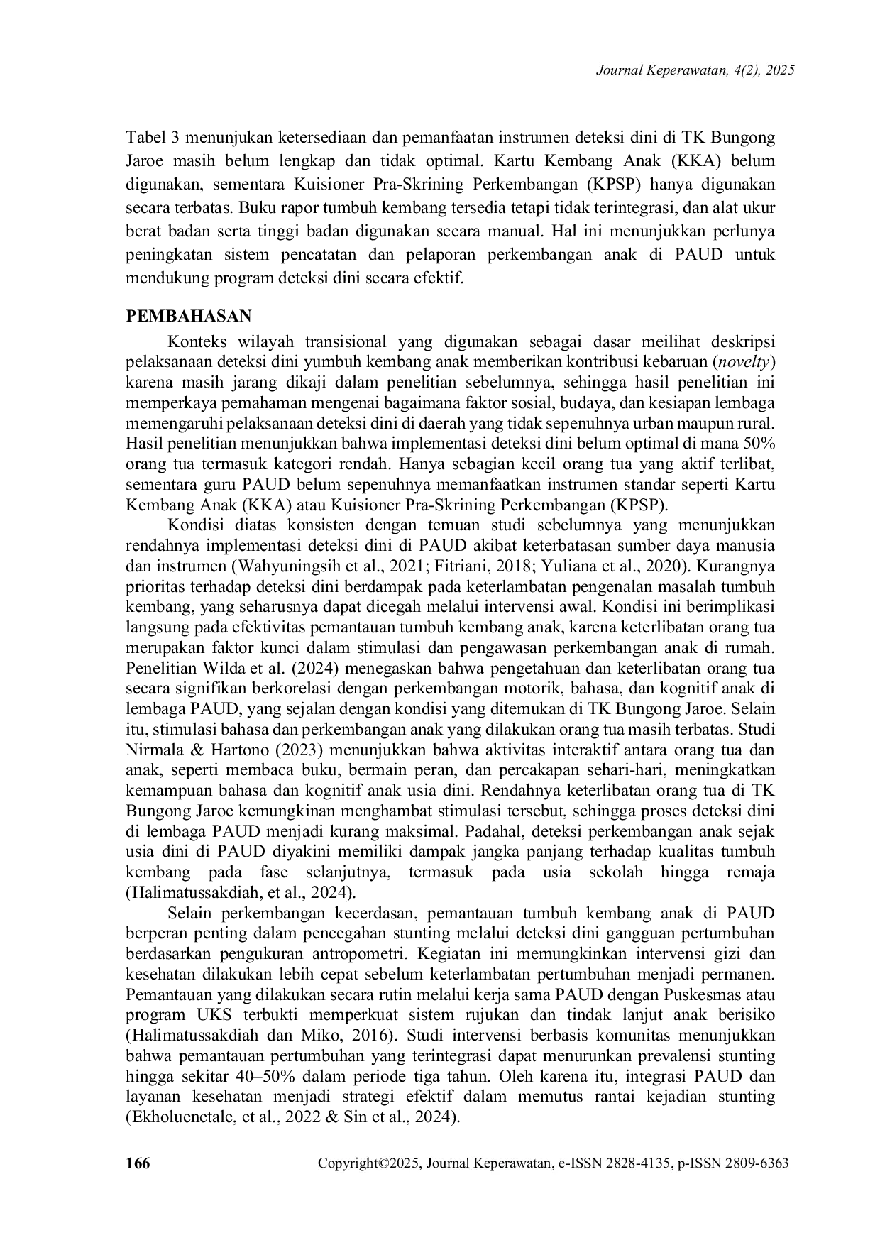 JURIS Early Detection of Growth and Development of Preschool Children in Transition Areas