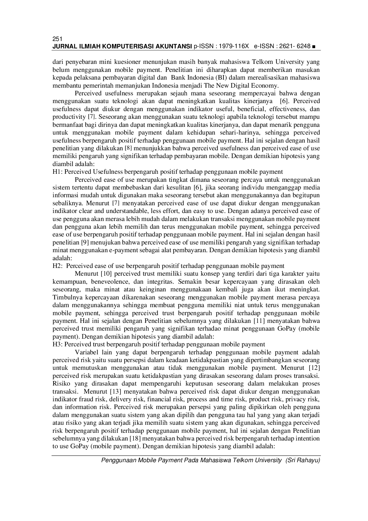 JURIS Penggunaan Mobile Payment Pada Mahasiswa Telkom University