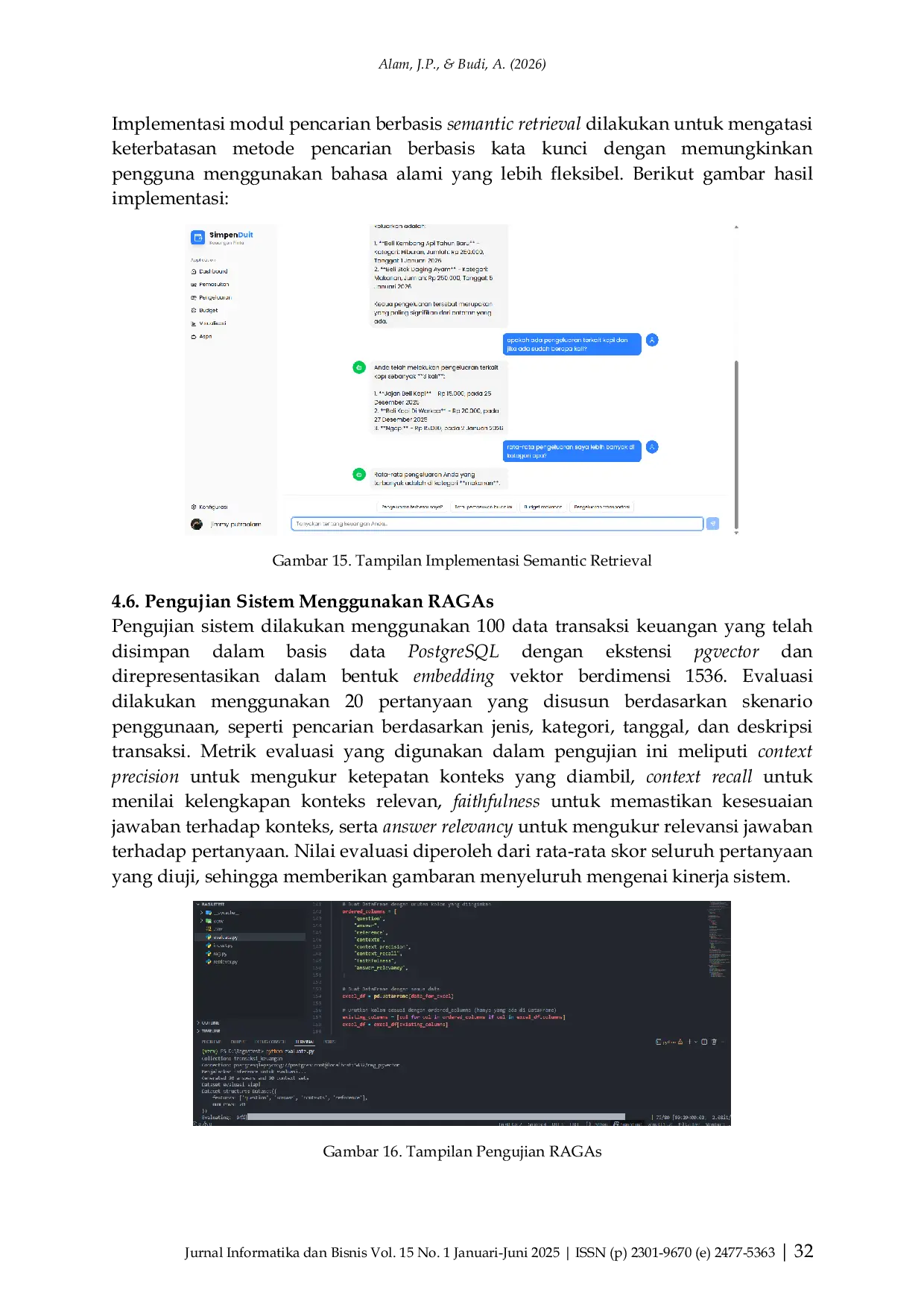 JURIS Implementasi Semantic Retrieval Berbasis Embedding dan LLM pada Aplikasi Web Keuangan Pribadi