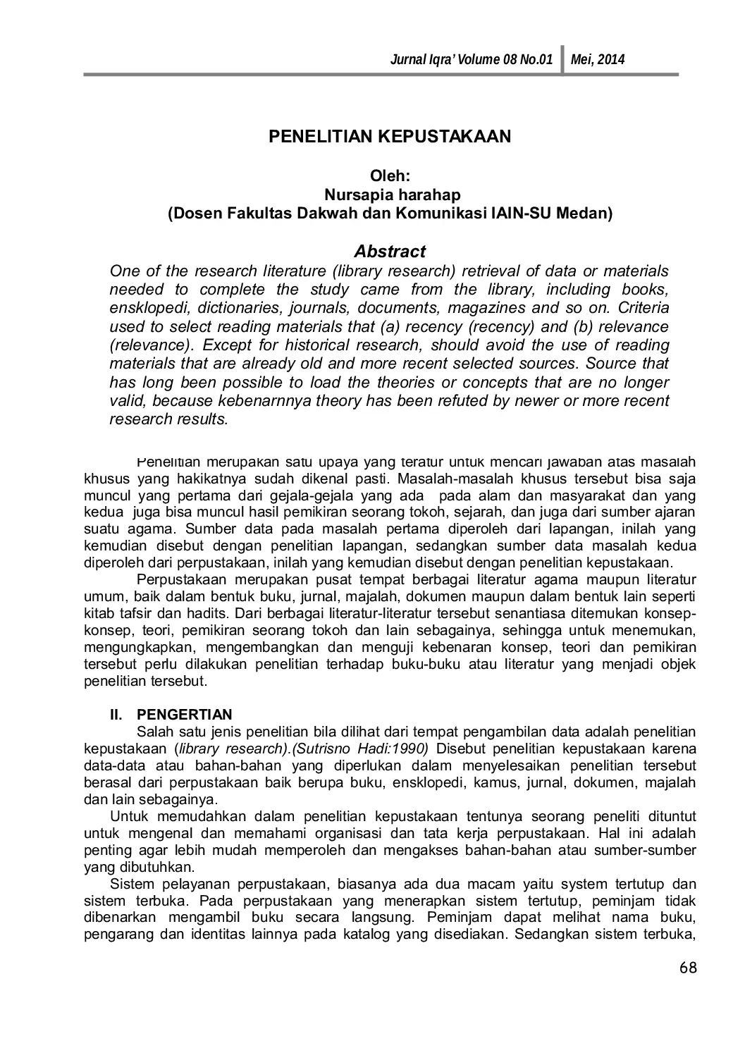 JURIS Penelitian Kepustakaan