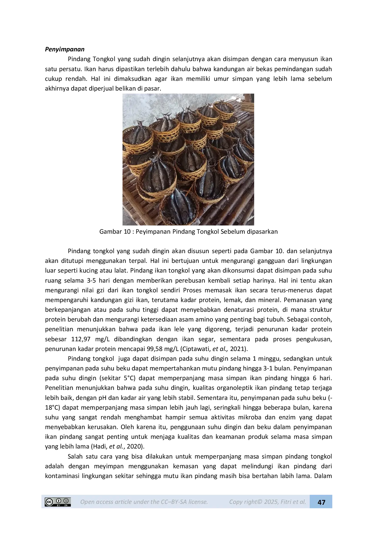 JURIS POTENSI DAN KUALITAS PINDANG IKAN TONGKOL Euthynnus affinis DI BANGKO BANGKO SEKOTONG ANALISIS PROSES PENGOLAHAN SANITASI DAN KEAMANAN