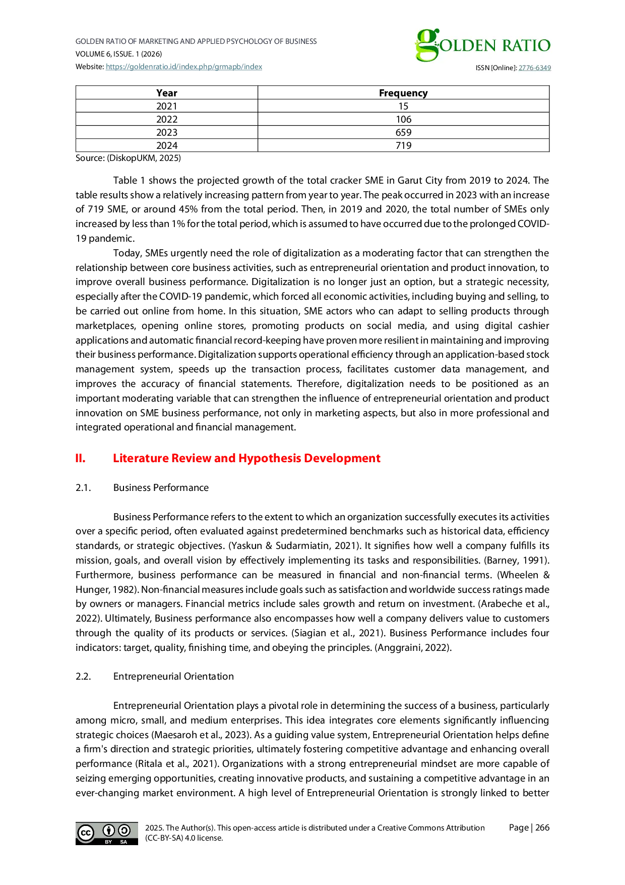 JURIS The Impact of Entrepreneurial Orientation and Product Innovation on Business Performance The Role of Digitalization as an Intervening Variable
