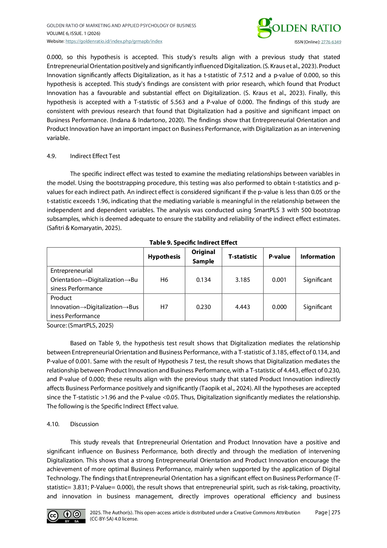 JURIS The Impact of Entrepreneurial Orientation and Product Innovation on Business Performance The Role of Digitalization as an Intervening Variable