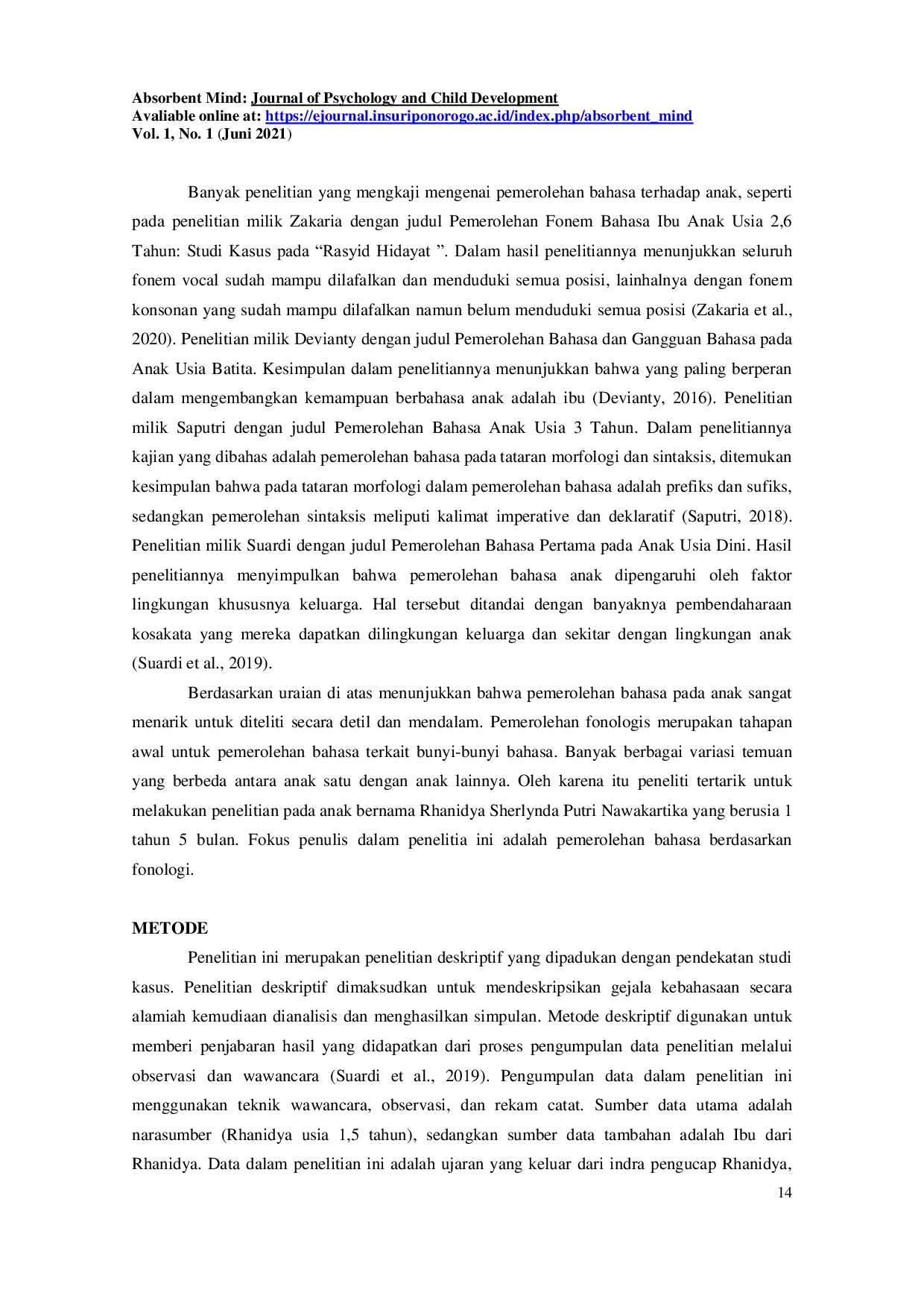 JURIS Penguasaan Fonologi dalam Pemerolehan Bahasa Studi Kasus Anak Usia 1 5