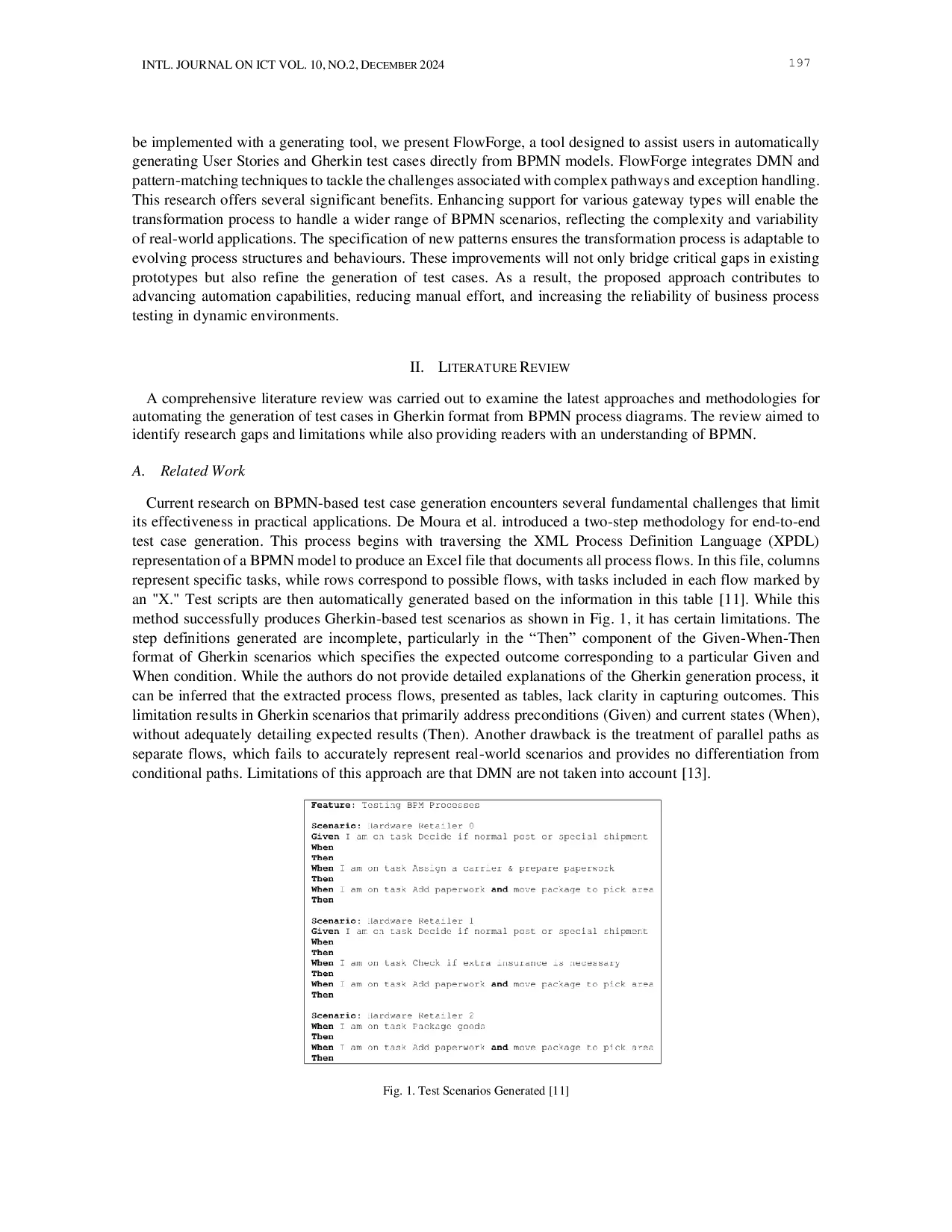 JURIS FlowForge A Prototype for Generating User Stories and Gherkin Test Cases from BPMN with DMN Integration and Pattern Matching