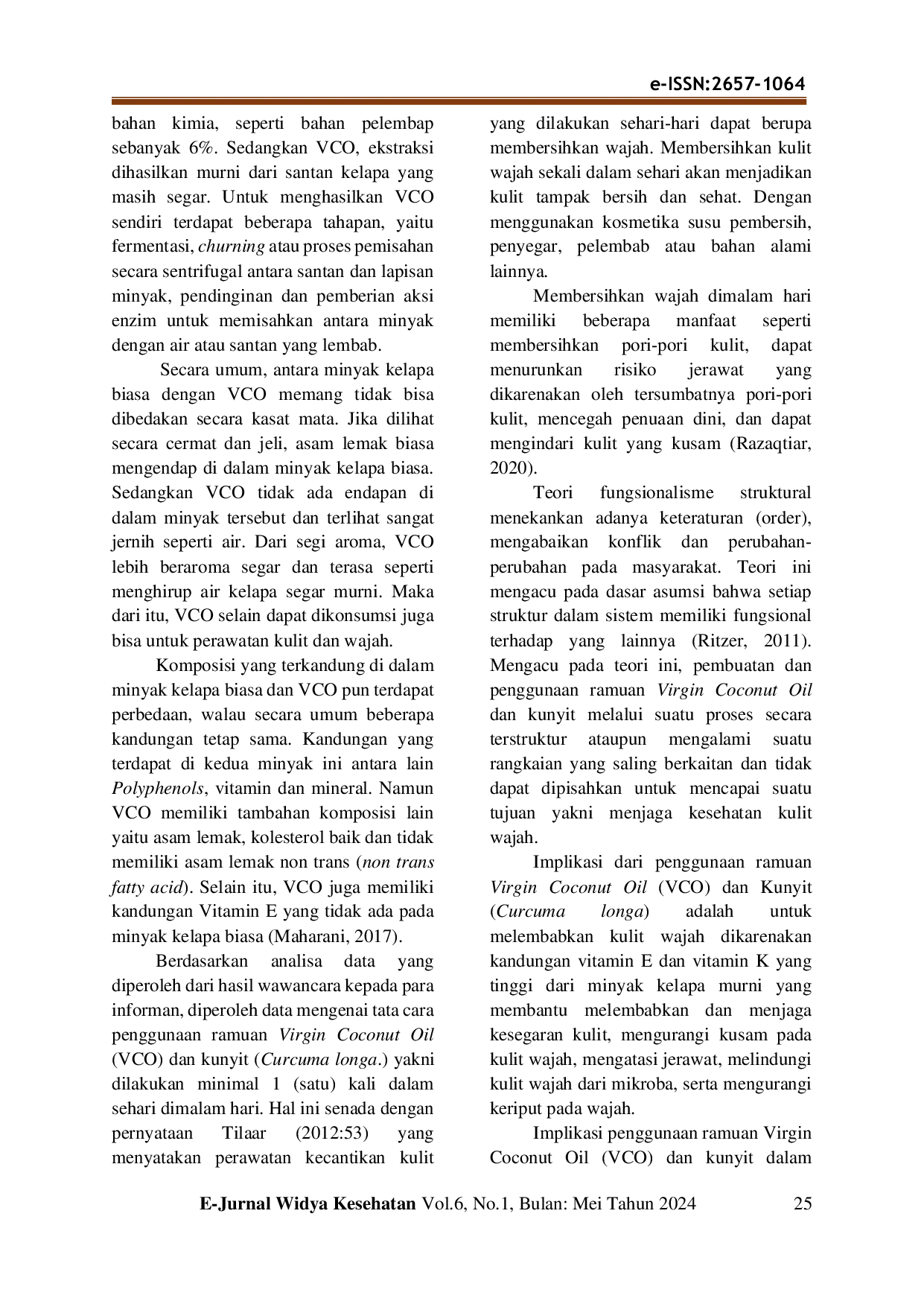 JURIS Manfaat ramuan virgin coconut oil VCO dan kunyit Curcuma longa untuk kesehatan kulit wajah Advantages of virgin coconut oil VCO and turmeric Curcuma longa for skin health