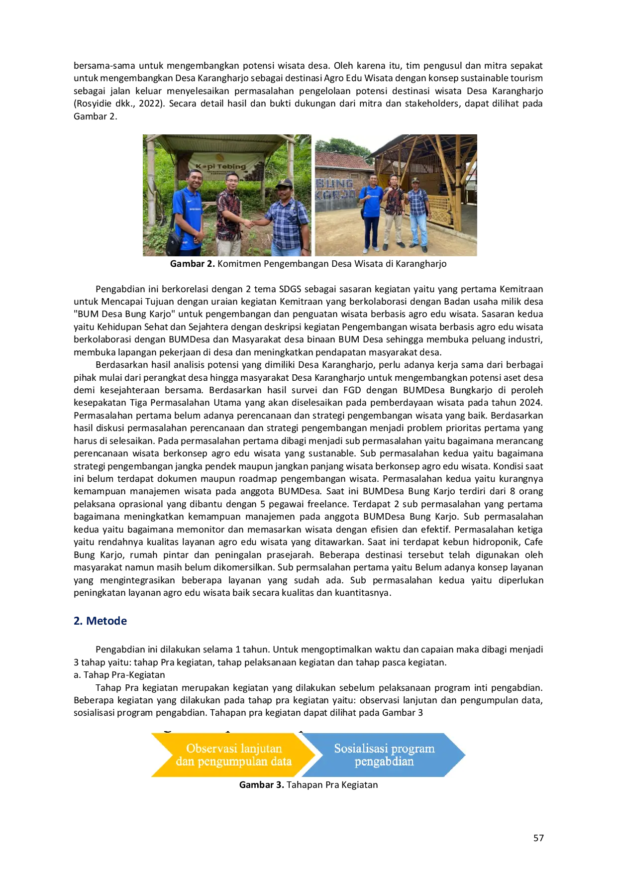 JURIS Pemberdayaan Agro Edu Wisata Berkonsep Sustainable Tourism Kepada Bumdesa Bung Karjo Di Desa Karangharjo Kabupaten Jember