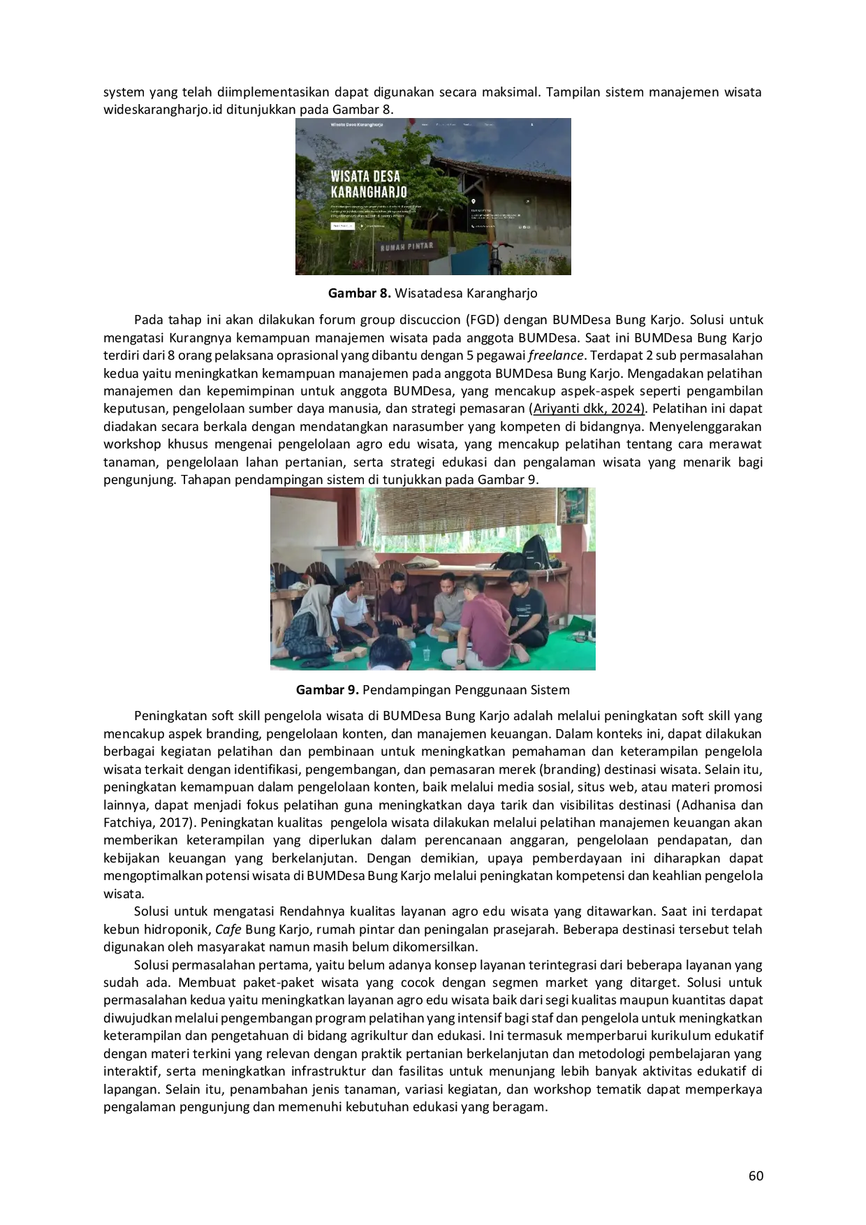 JURIS Pemberdayaan Agro Edu Wisata Berkonsep Sustainable Tourism Kepada Bumdesa Bung Karjo Di Desa Karangharjo Kabupaten Jember