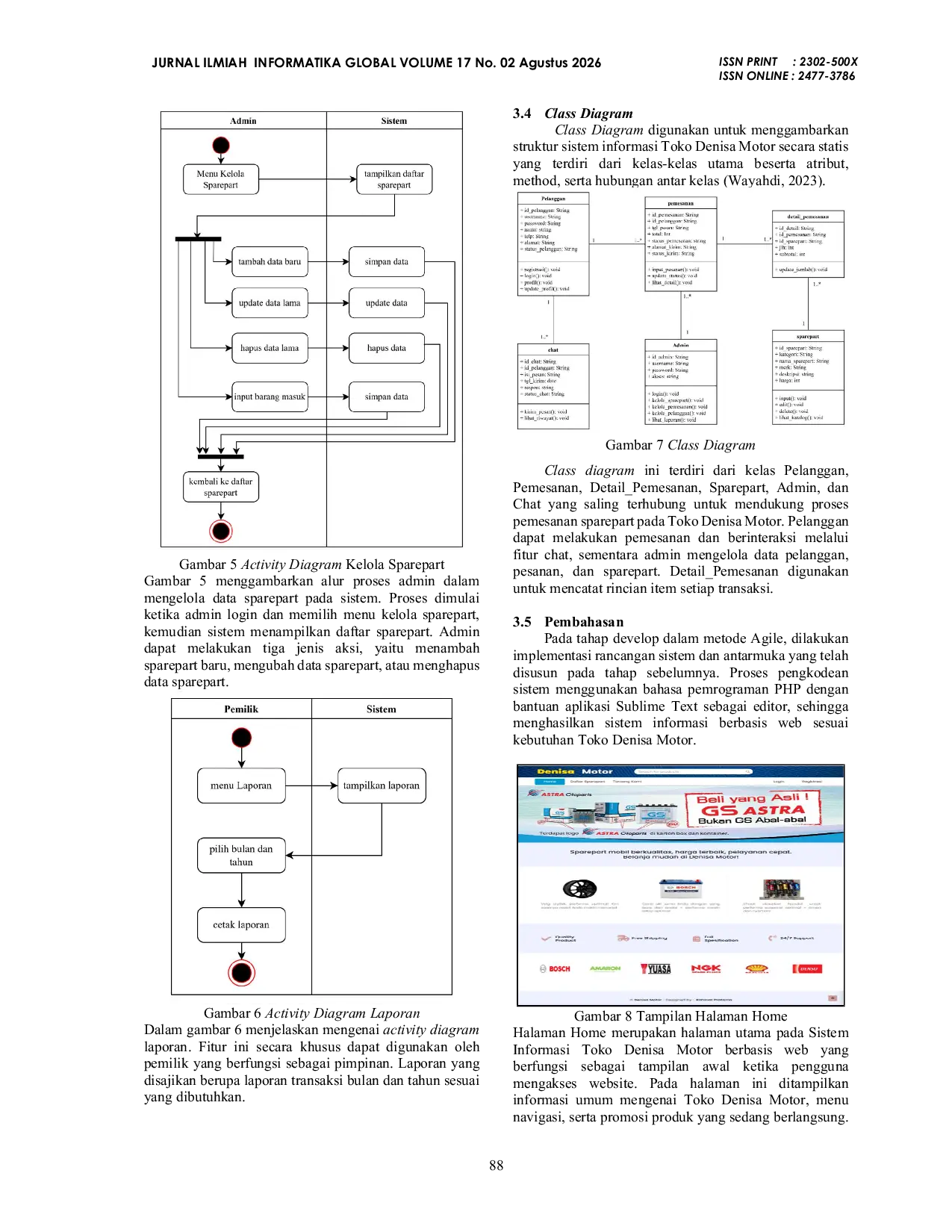 JURIS Sistem Informasi Pada Toko Denisa Motor Berbasis Web Menggunakan Metode Agile